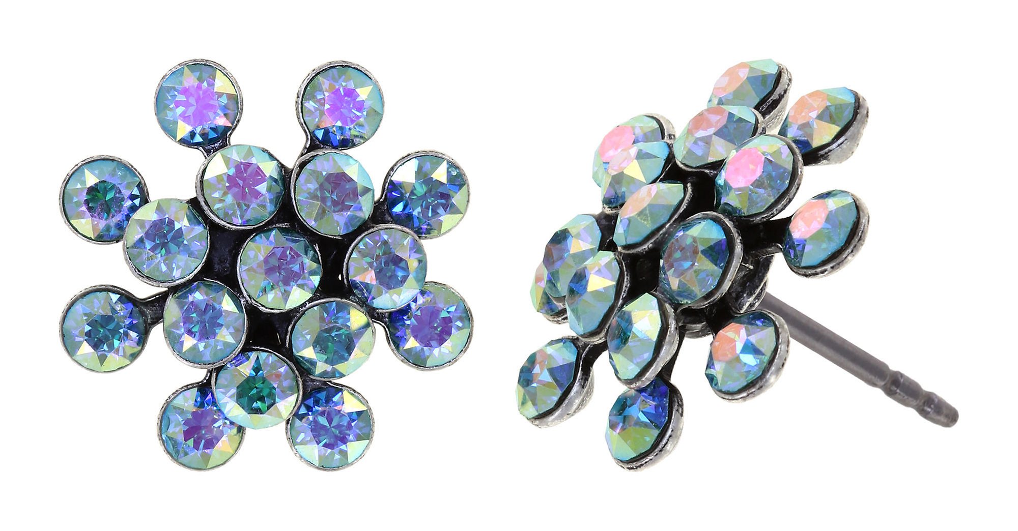 image pour Clou d'oreille Magic Fireball Aurore Boréale blue/lila mini