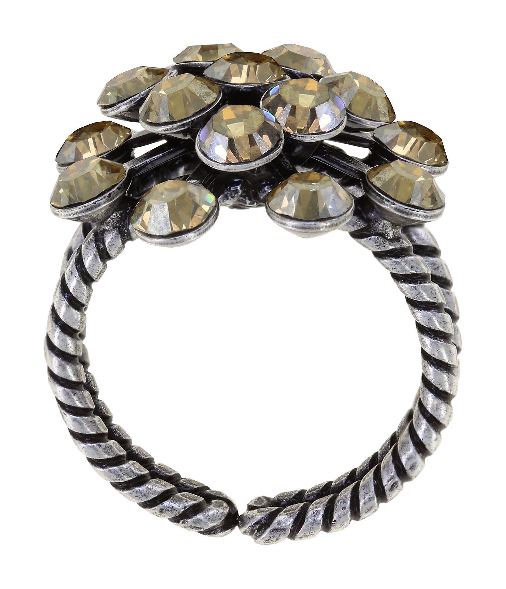 Bild für Ring Magic Fireball Beige Kristall goldener Schatten Classic Size (21mm Ø)