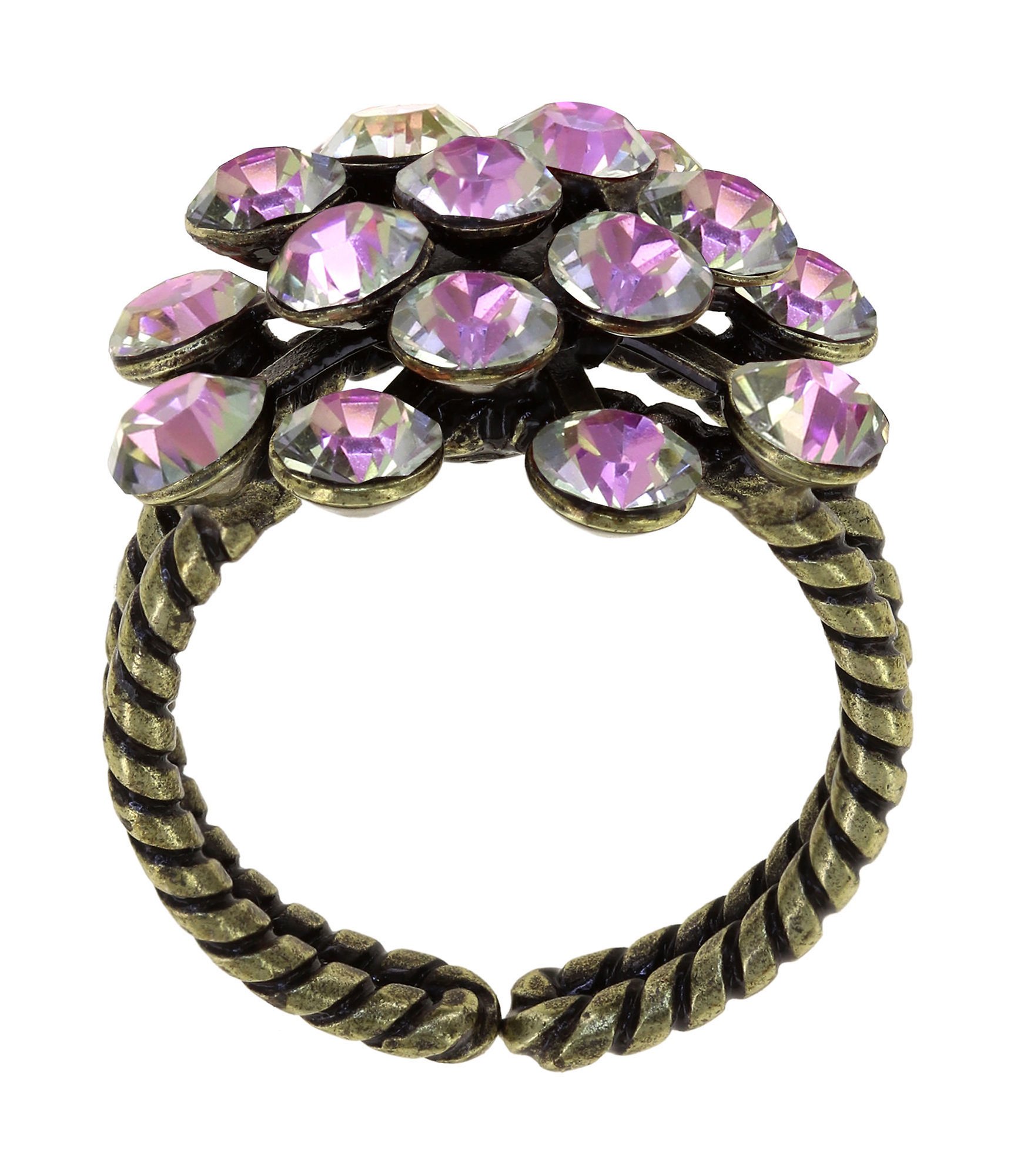 Bild für Ring Magic Fireball Weiß / Hellrosa Kristall vitrail hell mini