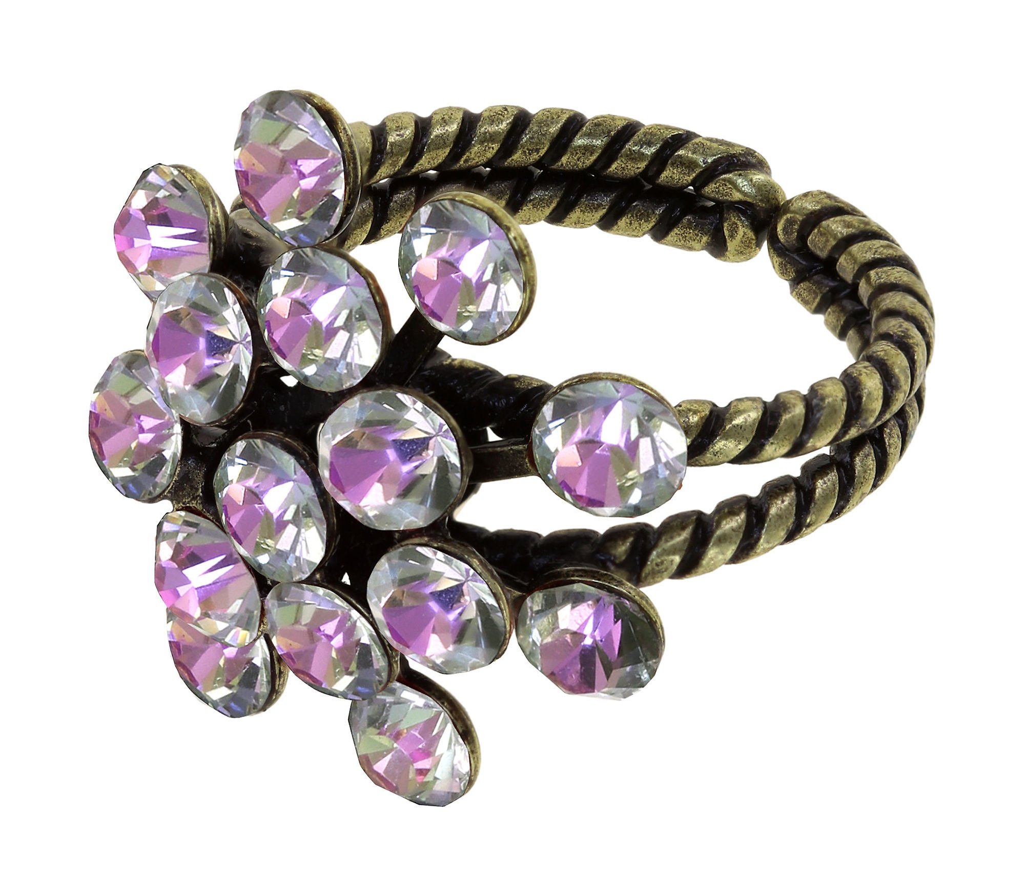 Bild für Ring Magic Fireball Weiß / Hellrosa Kristall vitrail hell mini