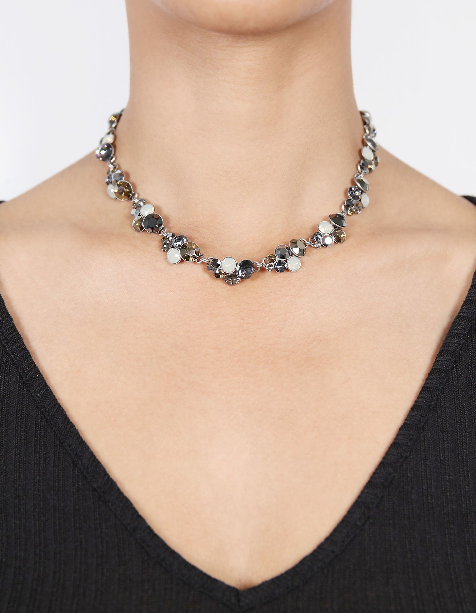 image for Necklace Petit Glamour Silver Carbon Black 