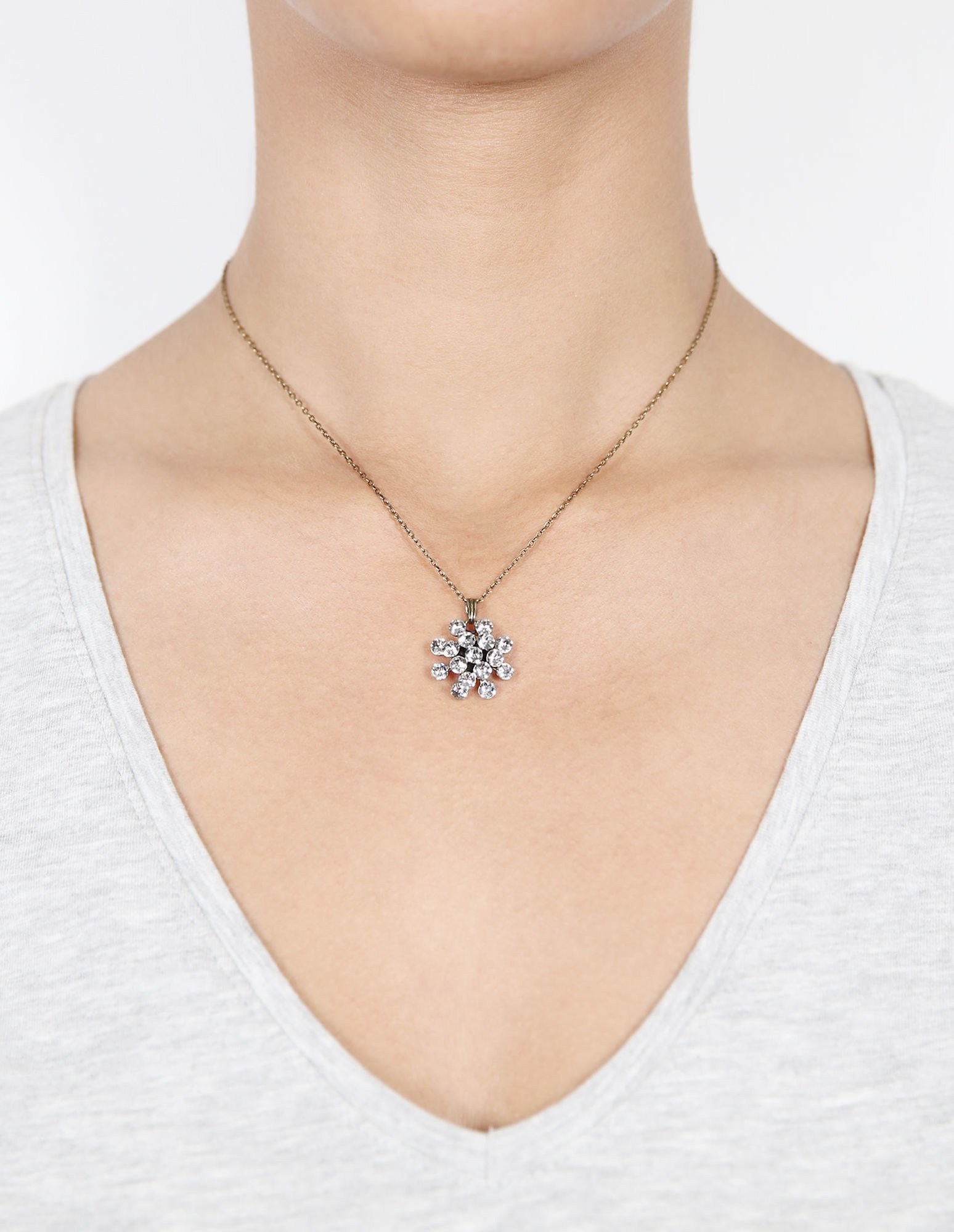 image pour Collier pendant Magic Fireball Cristal Clair white mini