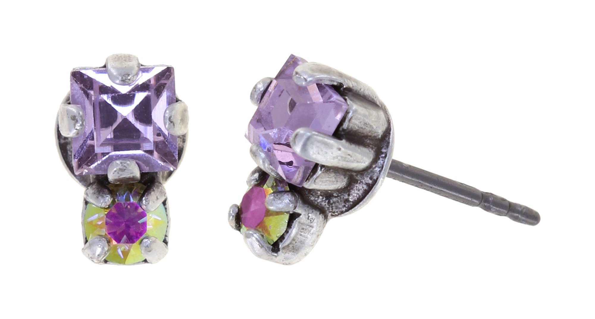 Bild für Ohrstecker Abegail Honigrosa Pink / lila 