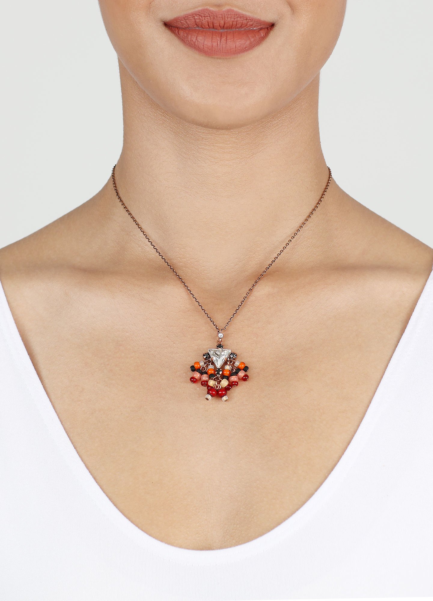 image pour Collier pendant Hippie Épice Terreuse black/red 