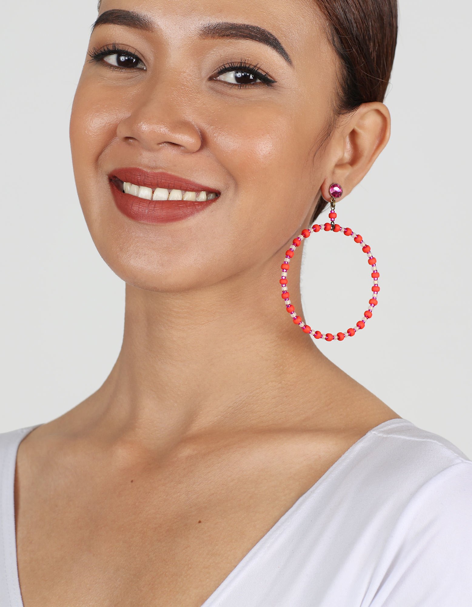 image pour Clou d'oreille pendant Hippie Woodstock multi 