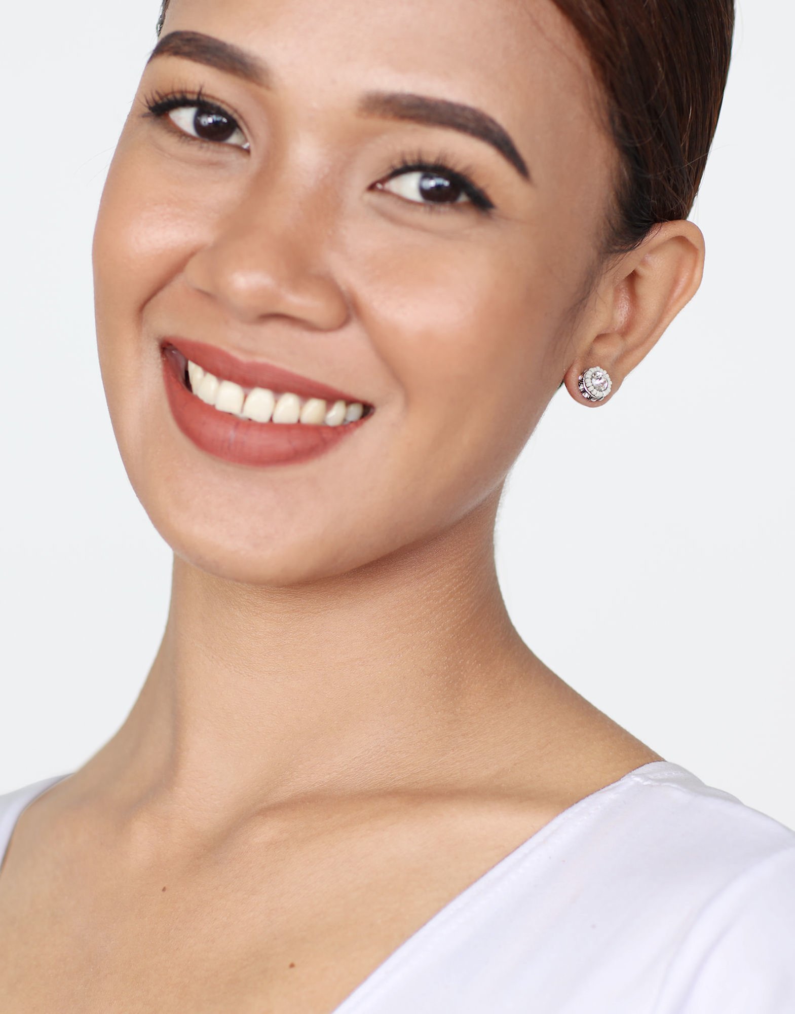 Bild für Ohrstecker African Glam Weiß  