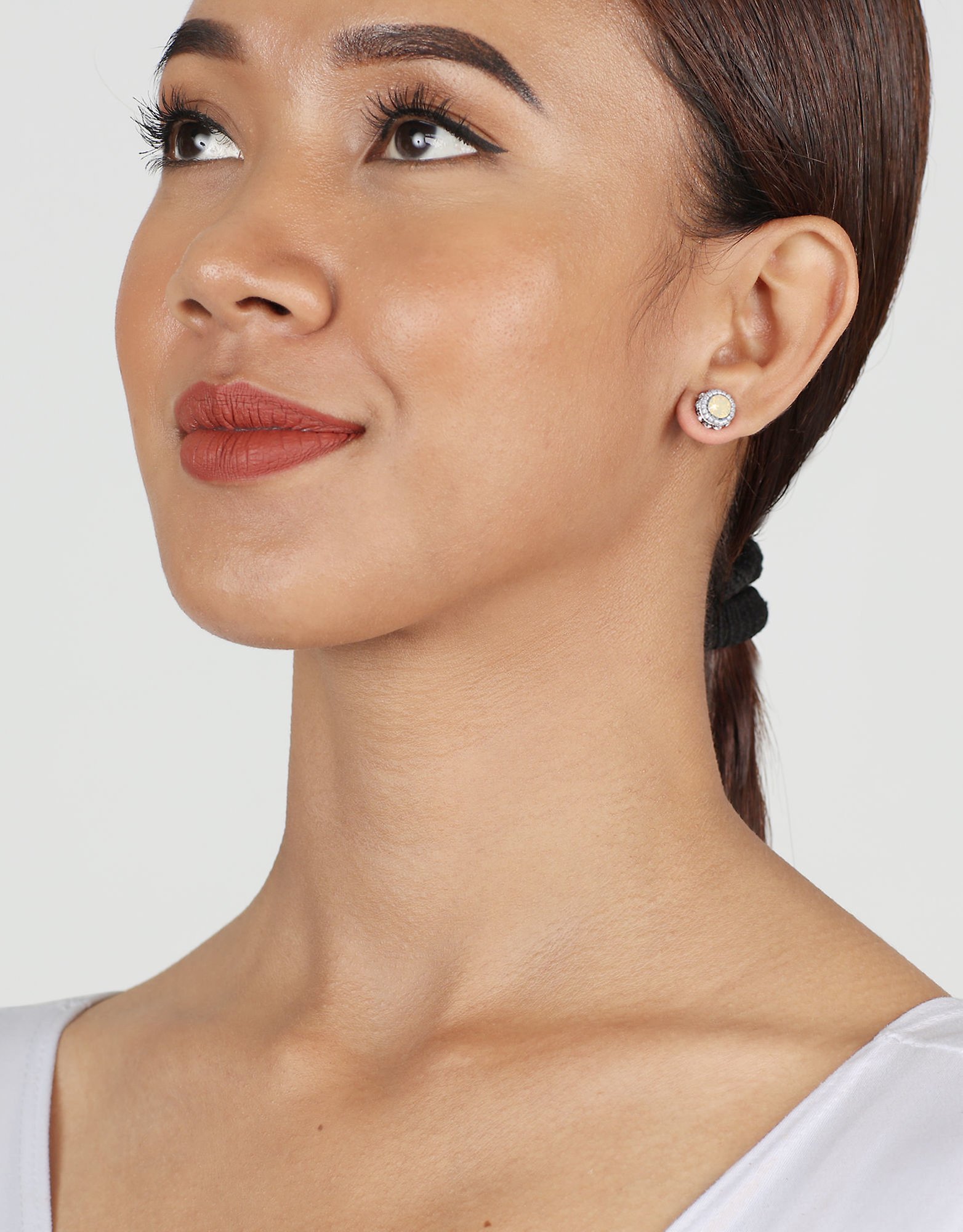 image pour Clou d'oreille African Glam Blanc  