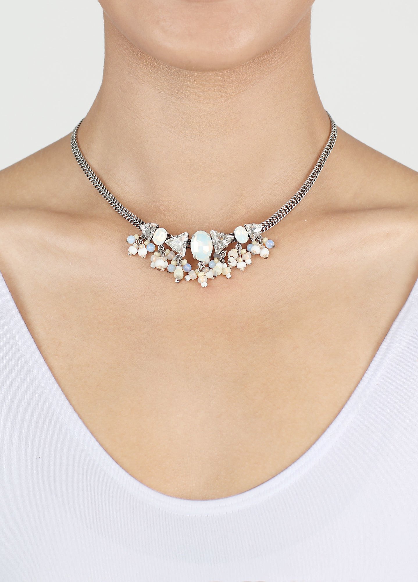 image pour Collier Hippie Blanc Vanille white 