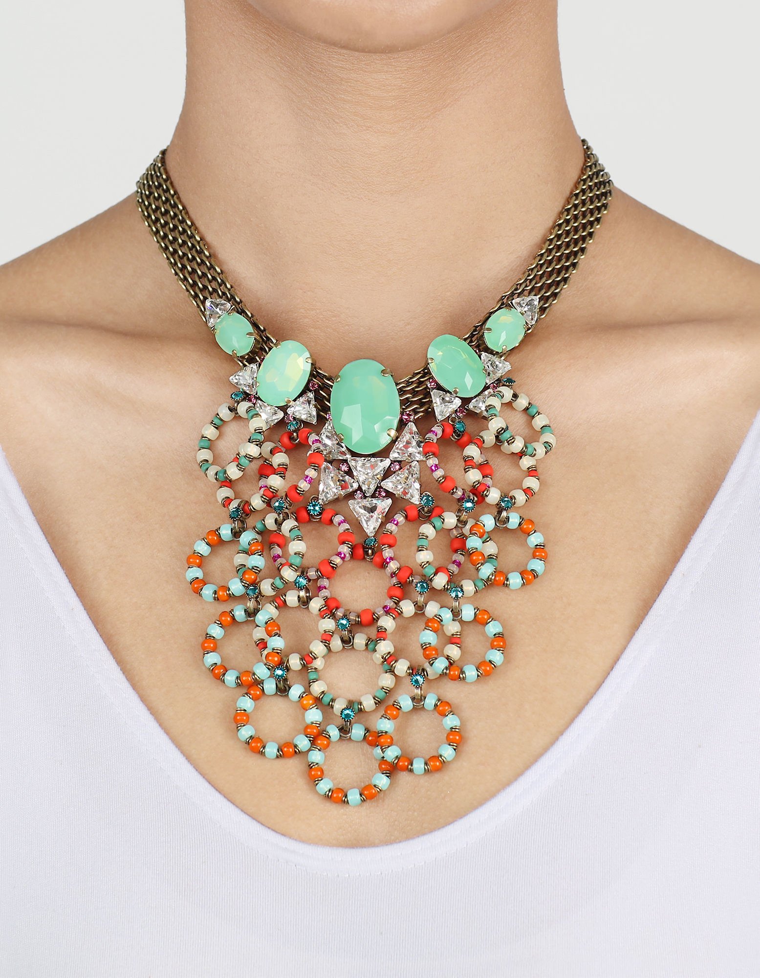 image for Necklace Collier Hippie Woodstock multi 