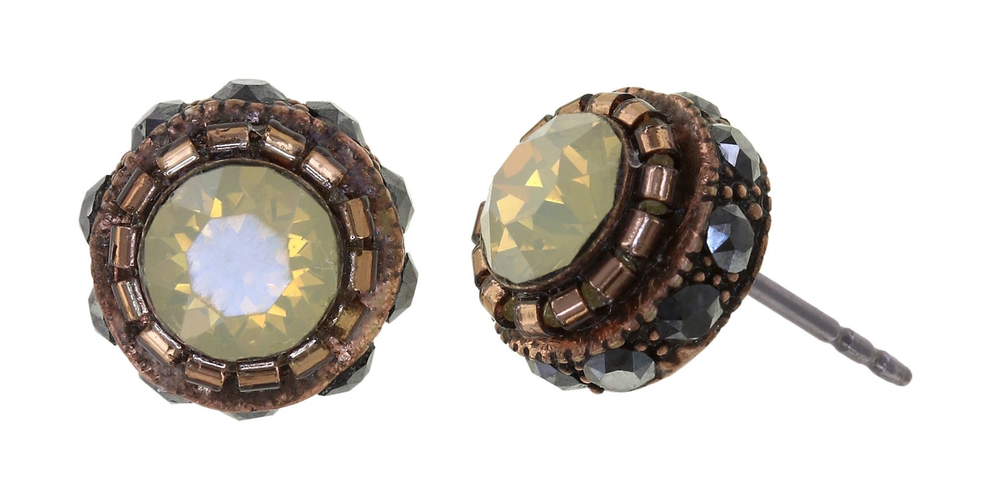 image pour Clou d'oreille African Glam Noir / Gris  