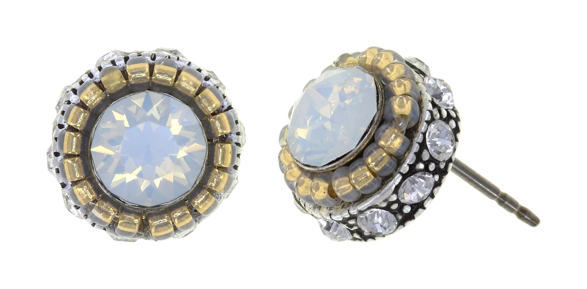 image for Earring Stud African Glam White  