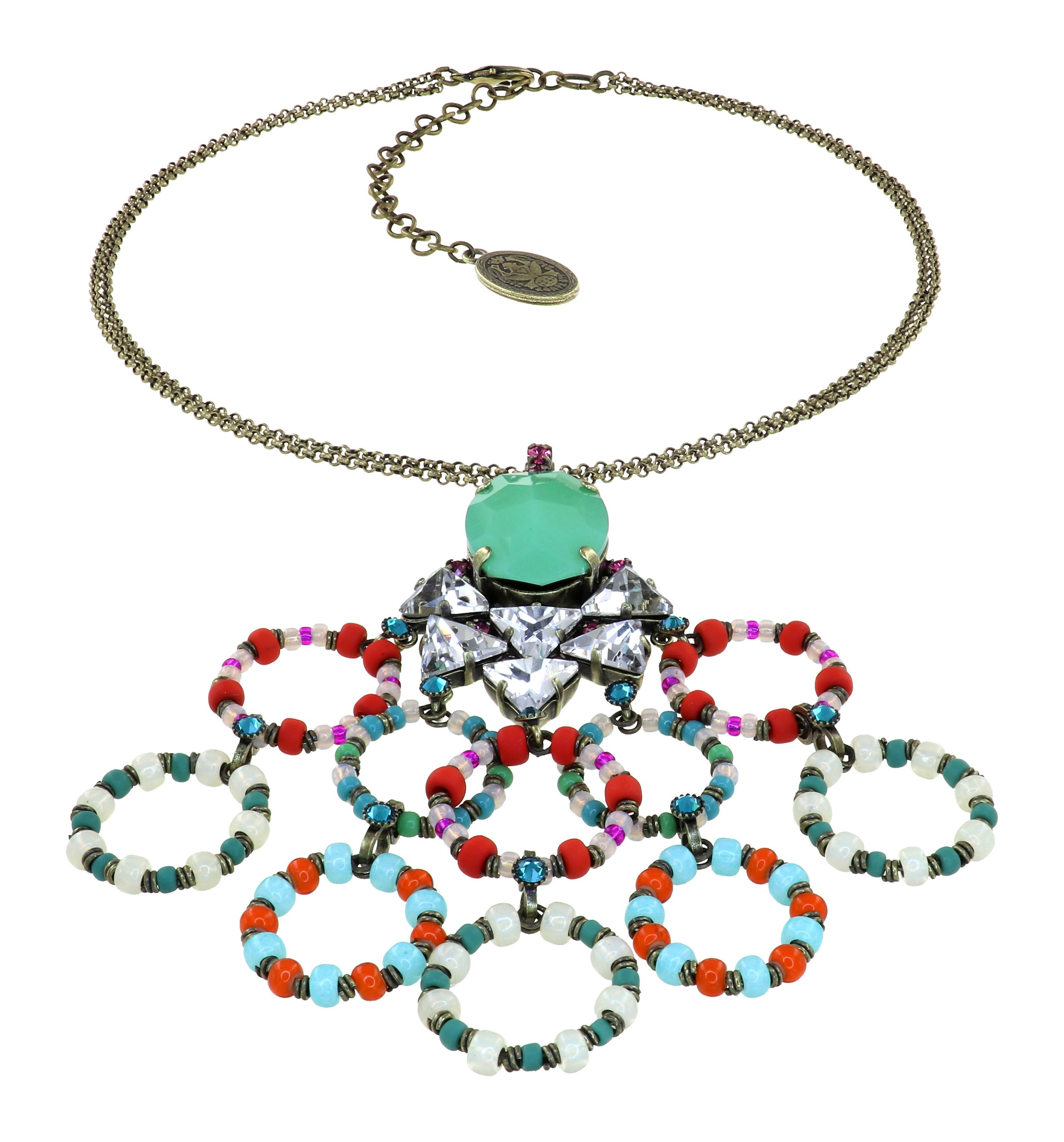 image for Necklace pendant Hippie Woodstock multi 