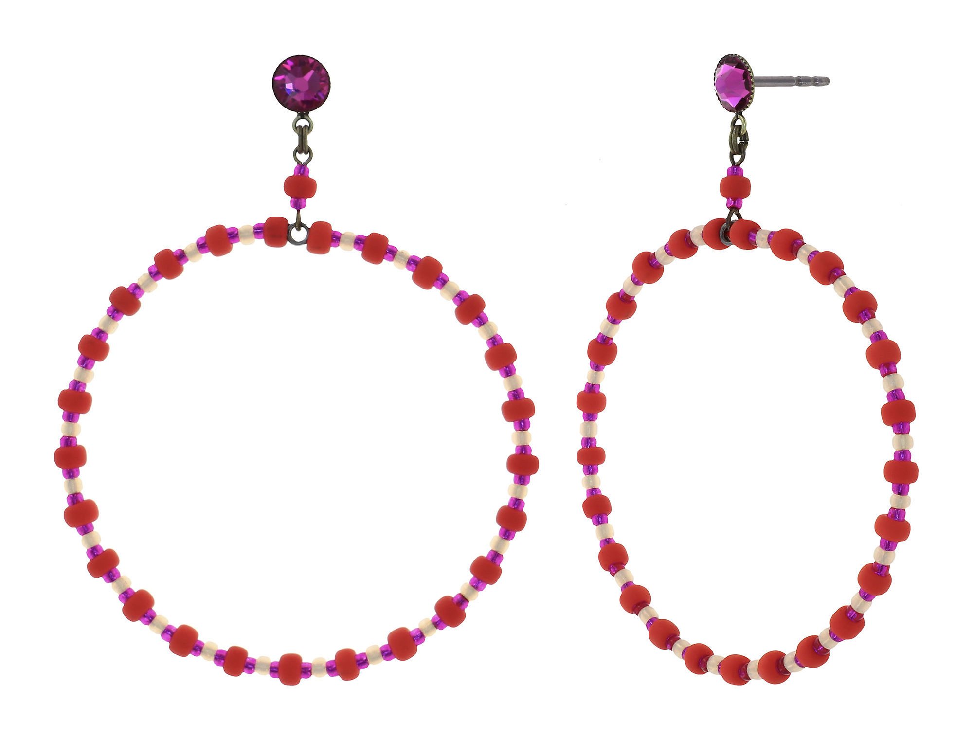 image for Earring Stud Dangling Hippie Woodstock multi 