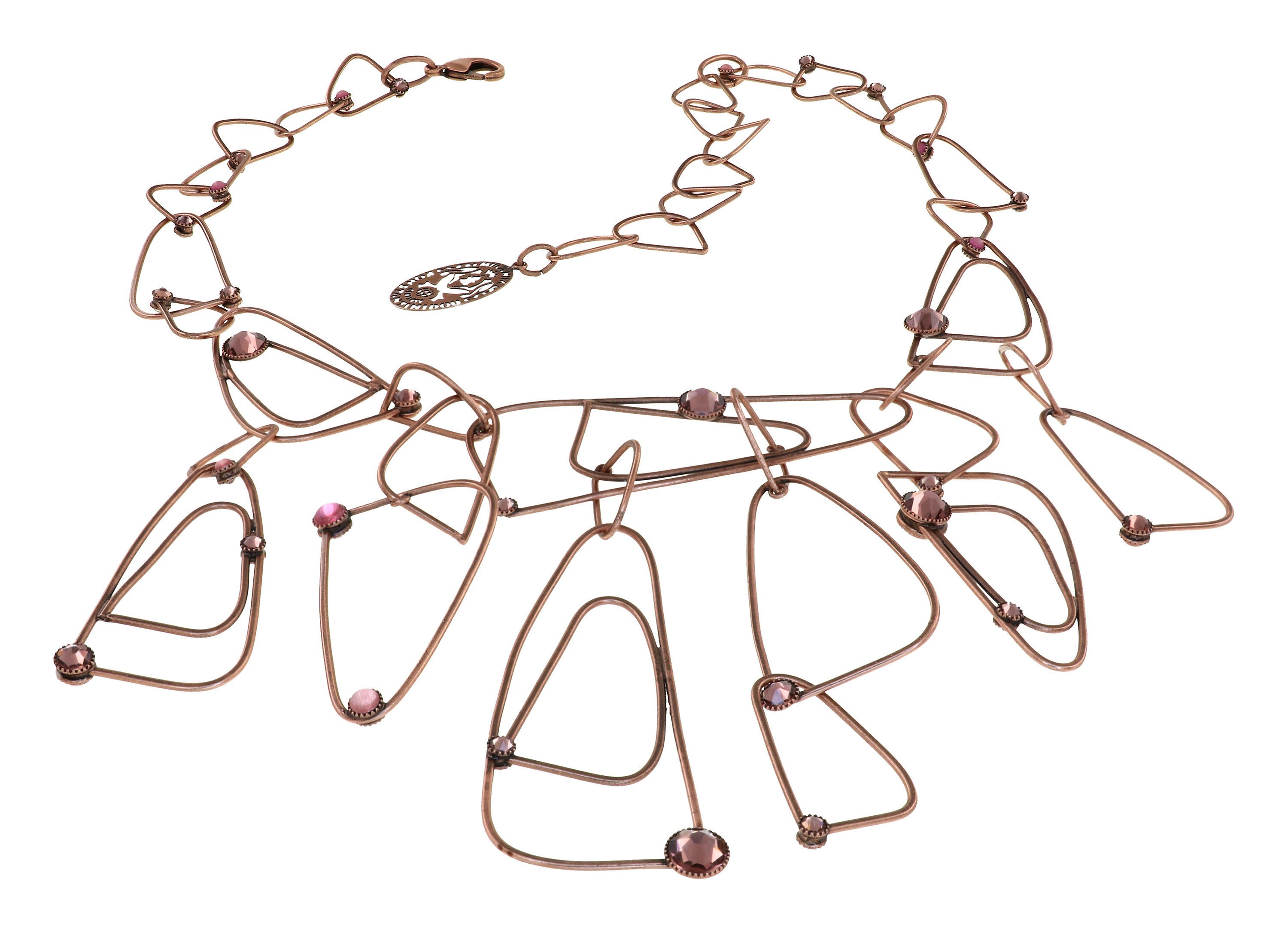 image for Necklace Wireworks Blush And Shine Pink 