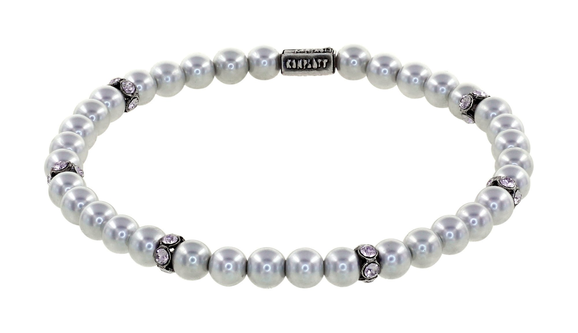 Bild für Armband elastisch Pearl Shadow Grau Kristall Silber Schatten 