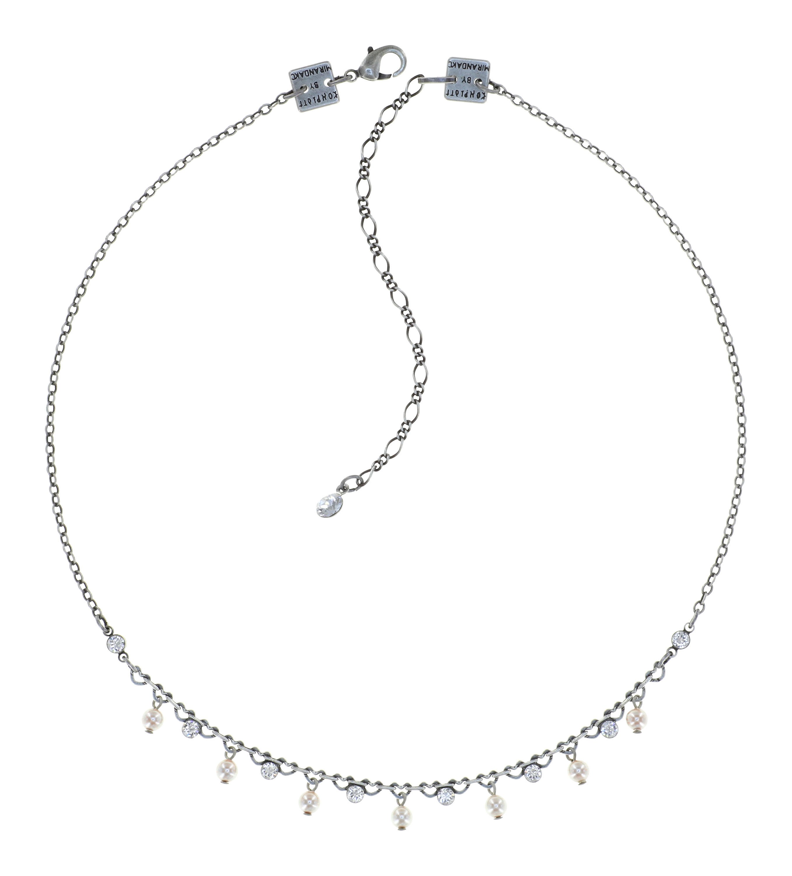 Kép Necklace Pearl Shadow White crystal 
