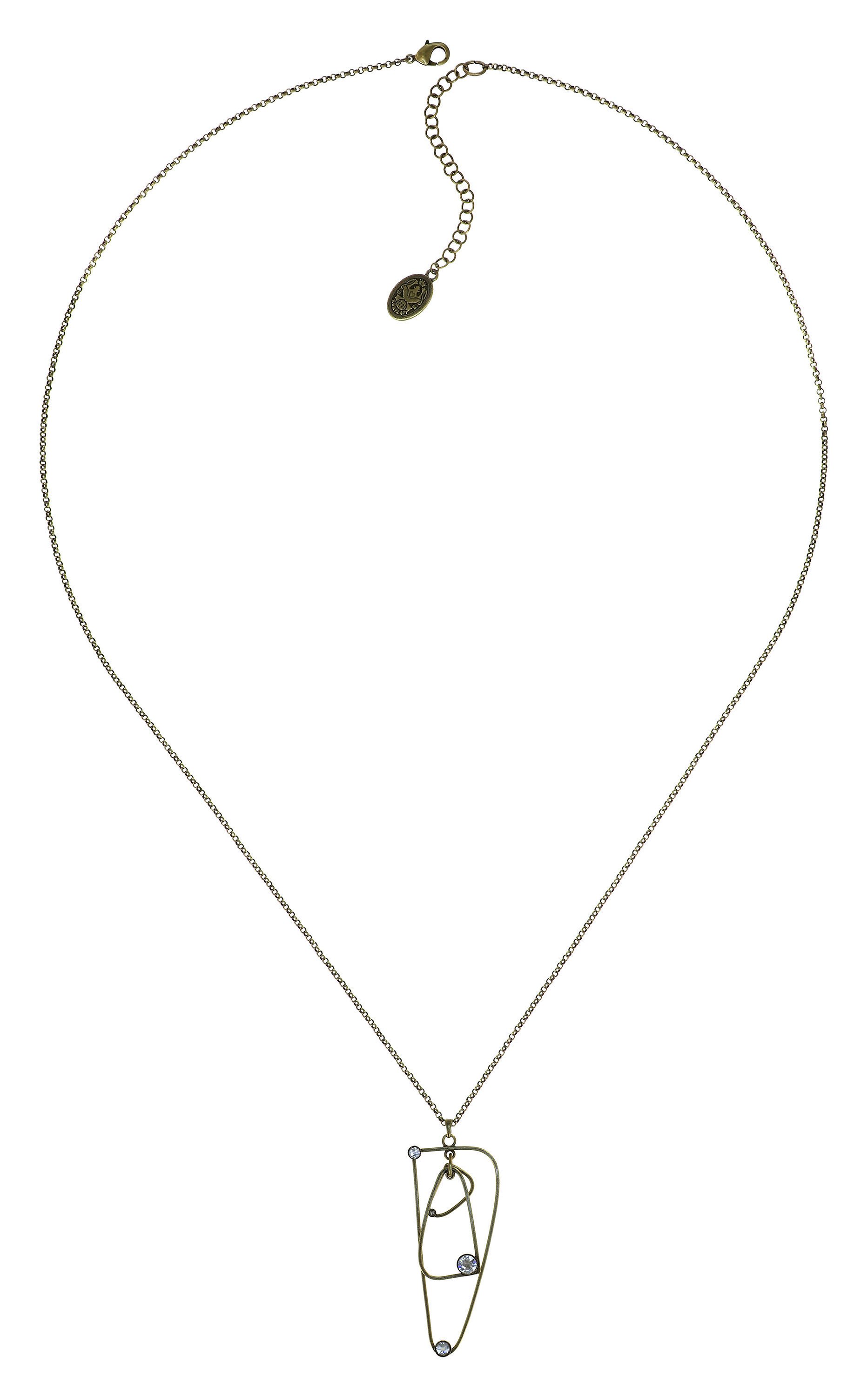 image pour Collier pendant (long) Wireworks Crystal Shine white 