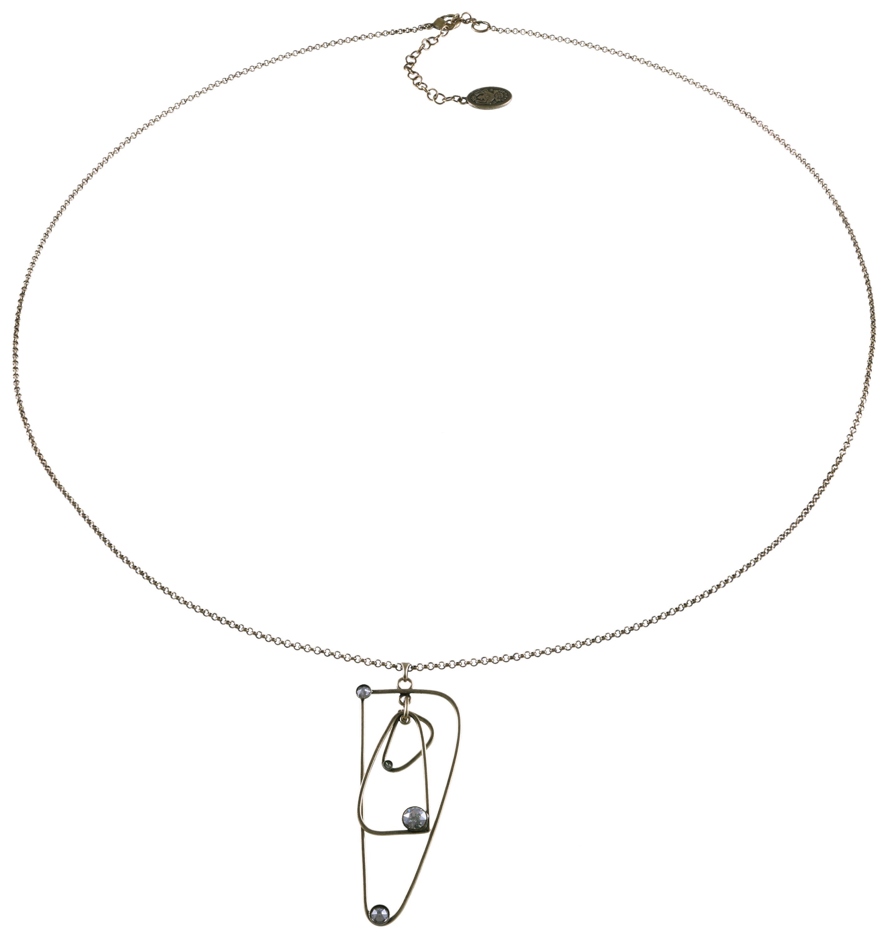 Bild für Halskette hängend (lang) Wireworks Crystal Shine Weiß 