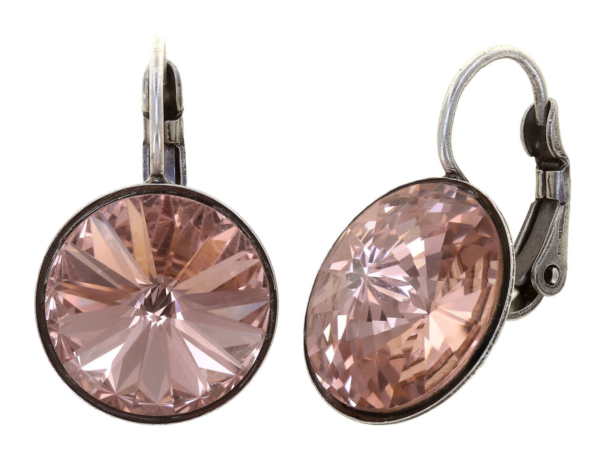 image pour Boucles d'oreilles Eurowire Rivoli Rose vintage rose 14mm