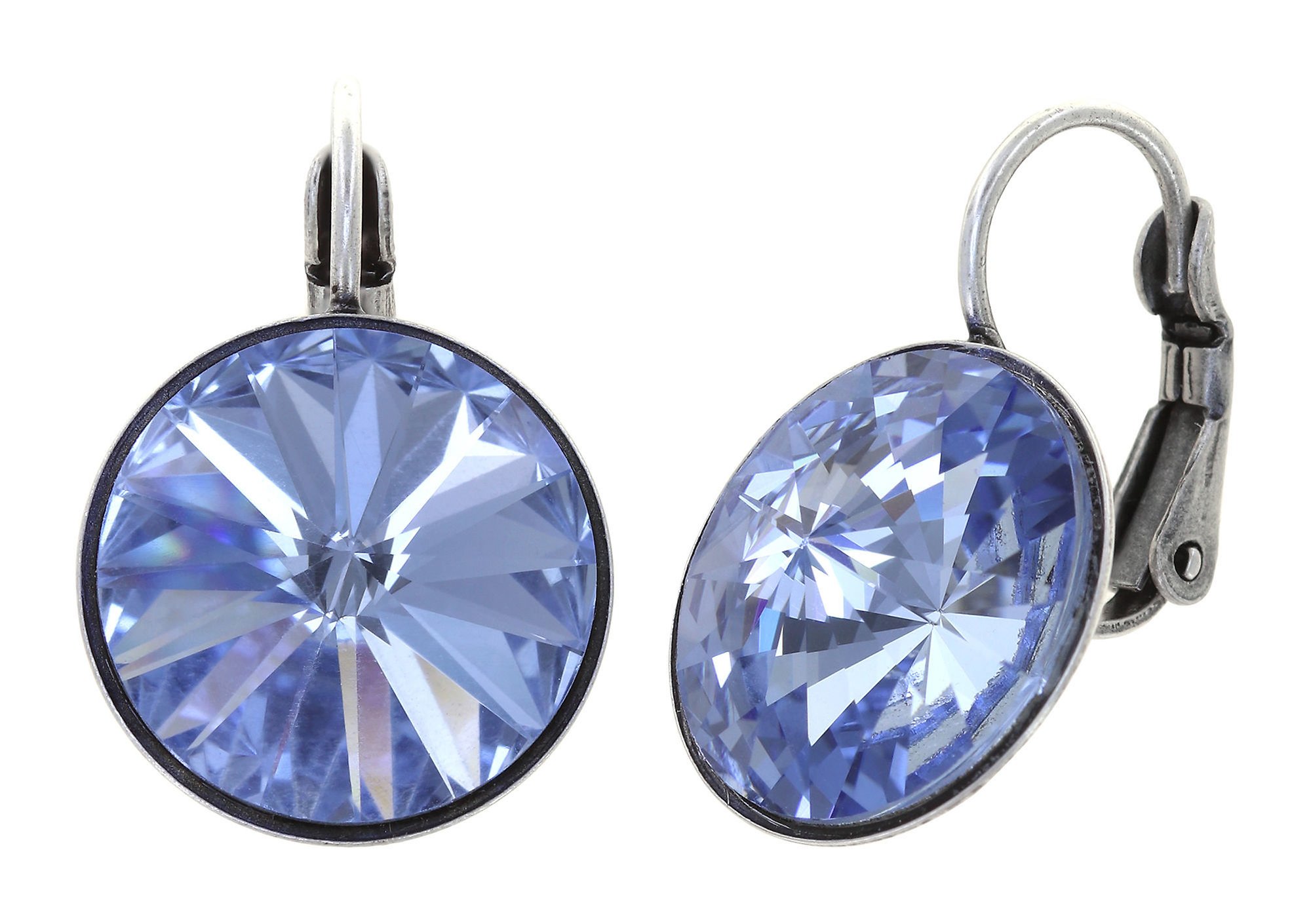 image pour Boucles d'oreilles Eurowire Rivoli Bleu Clair light sapphire 14mm