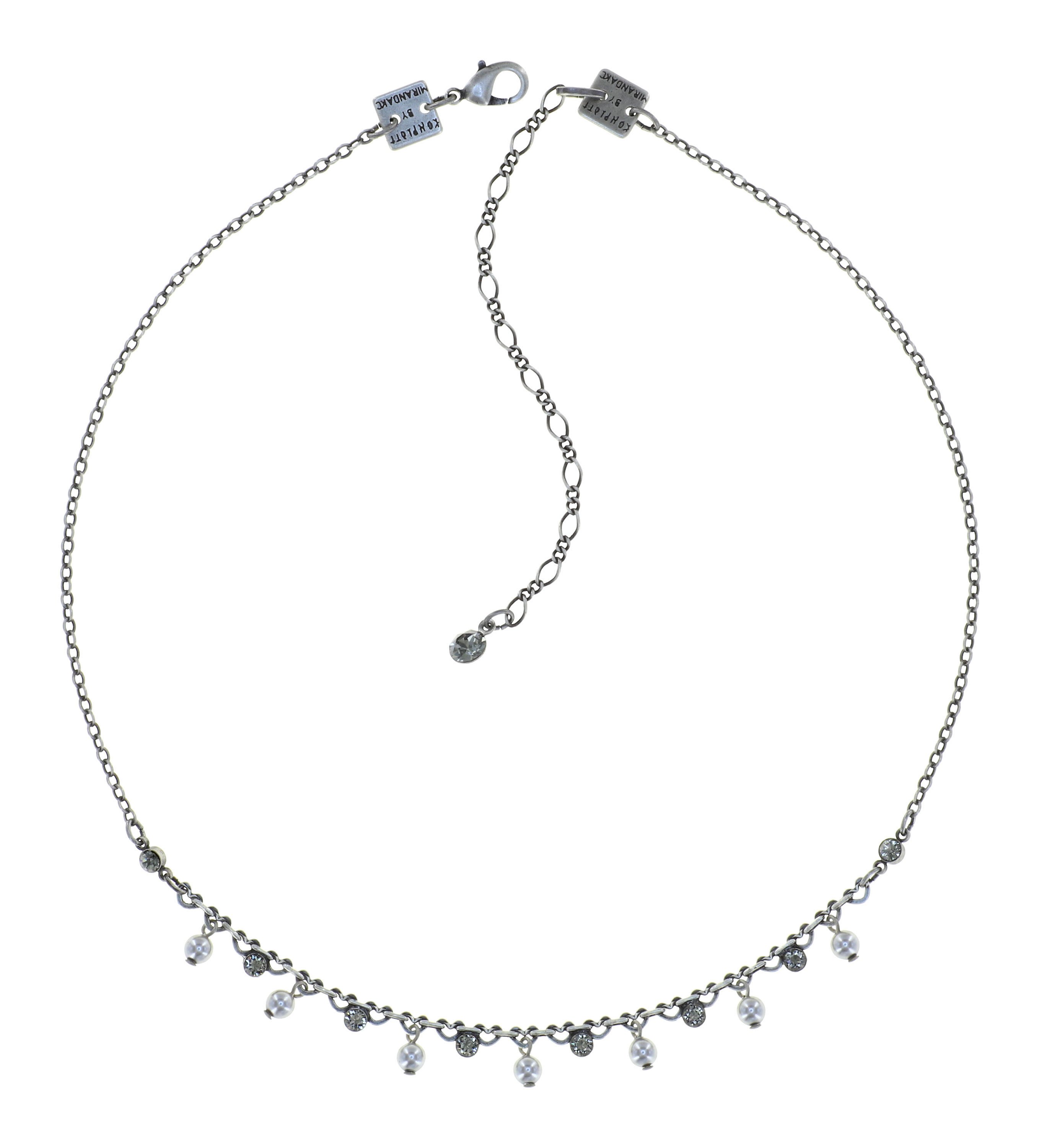 Bild für Halskette Pearl Shadow Grau Schwarzer Diamant 