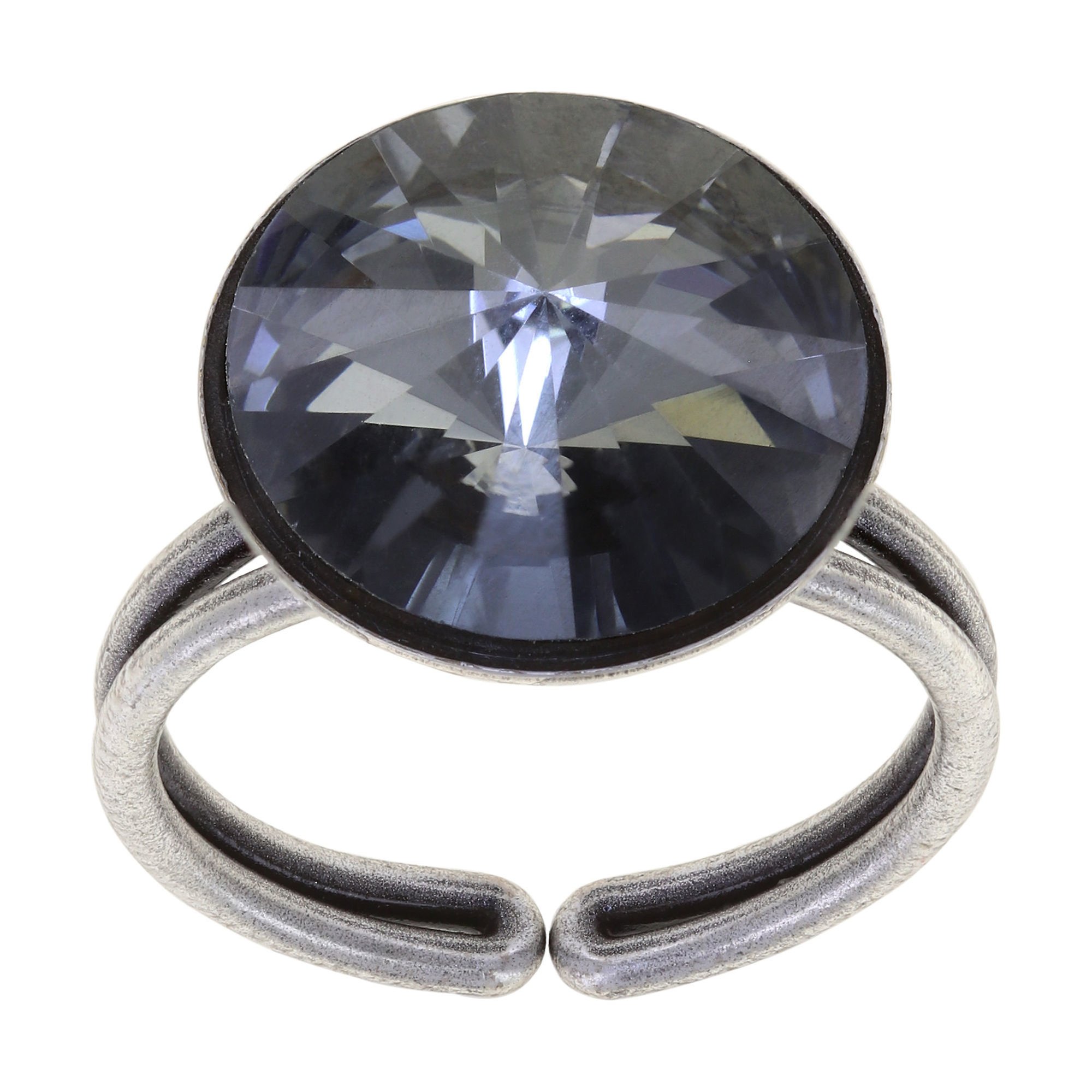 image for Ring Rivoli Grey crystal night fall 14mm