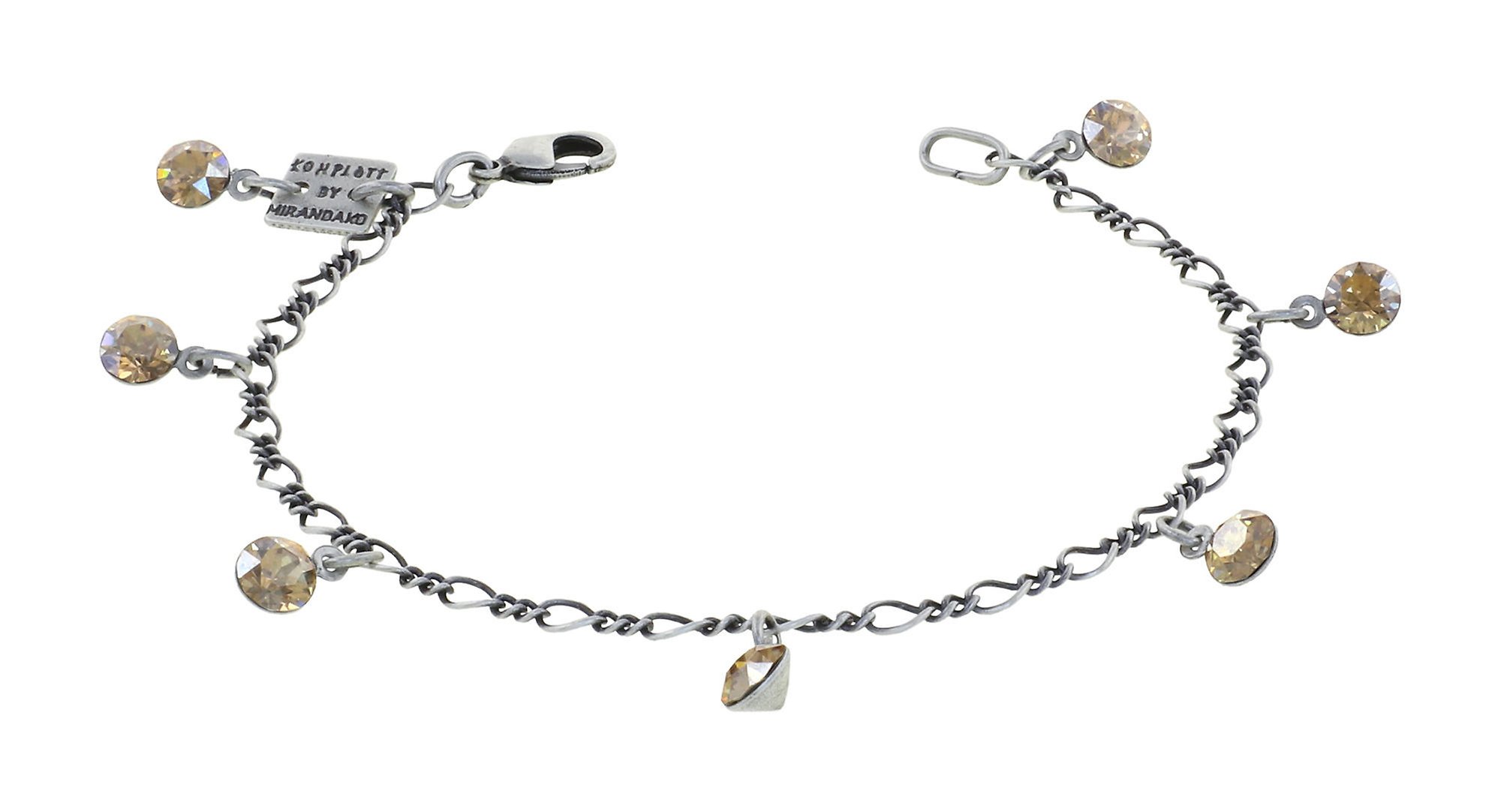 image for Bracelet Tutui Collection Beige crystal golden shadow SS 24