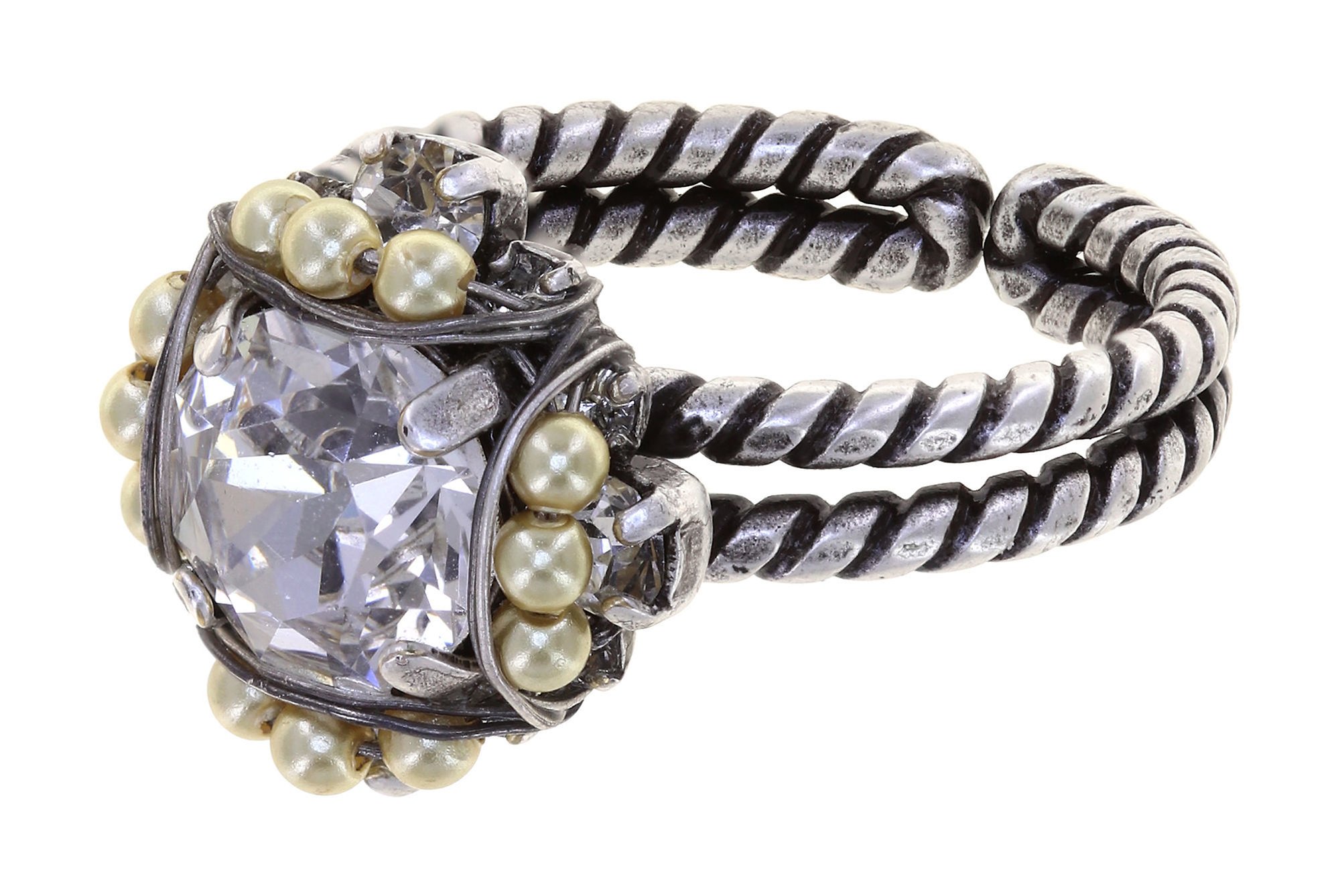 image pour Anneau Pearl Shadow Blanc crystal 