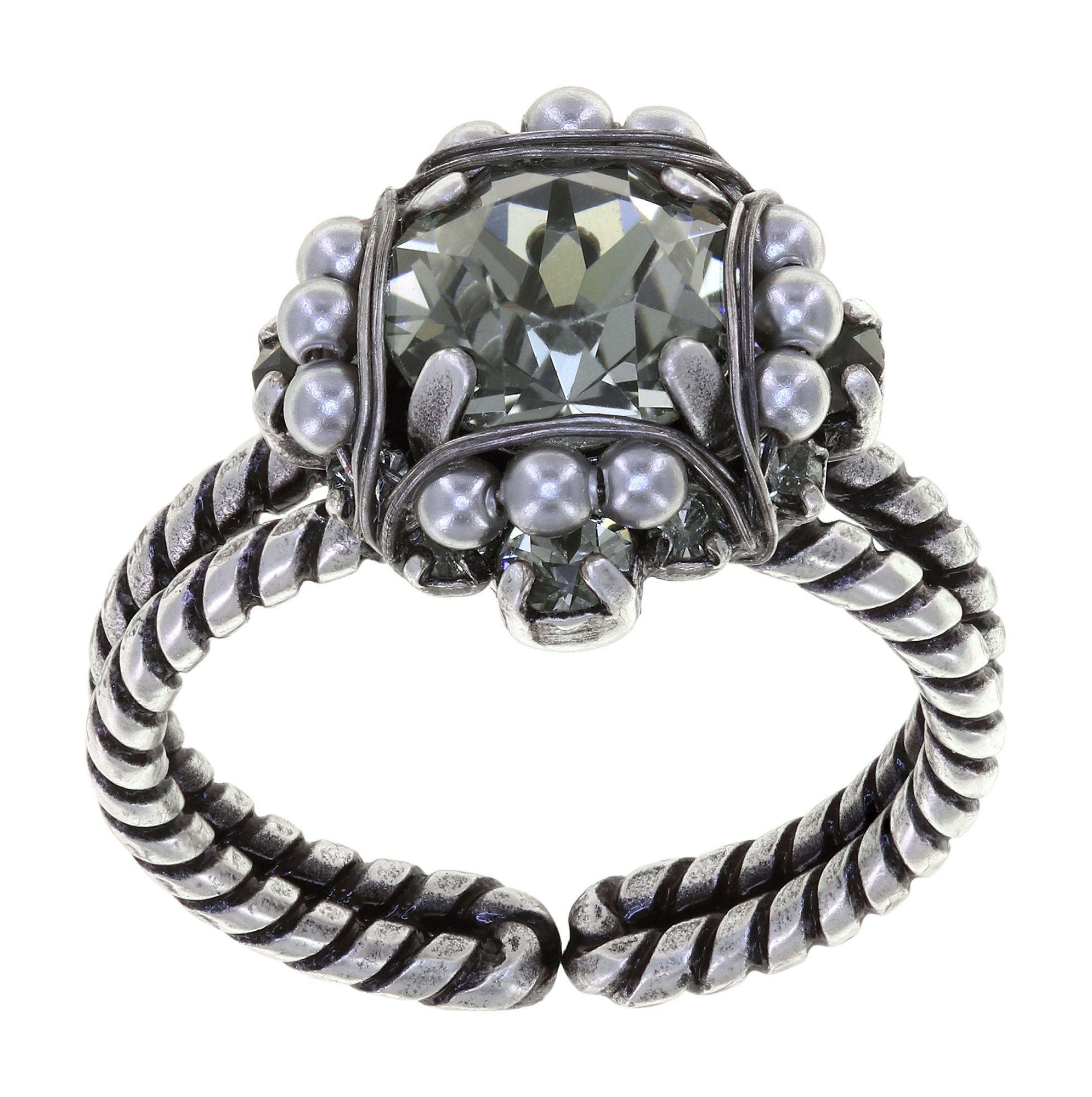 Bild für Ring Pearl Shadow Grau Schwarzer Diamant 