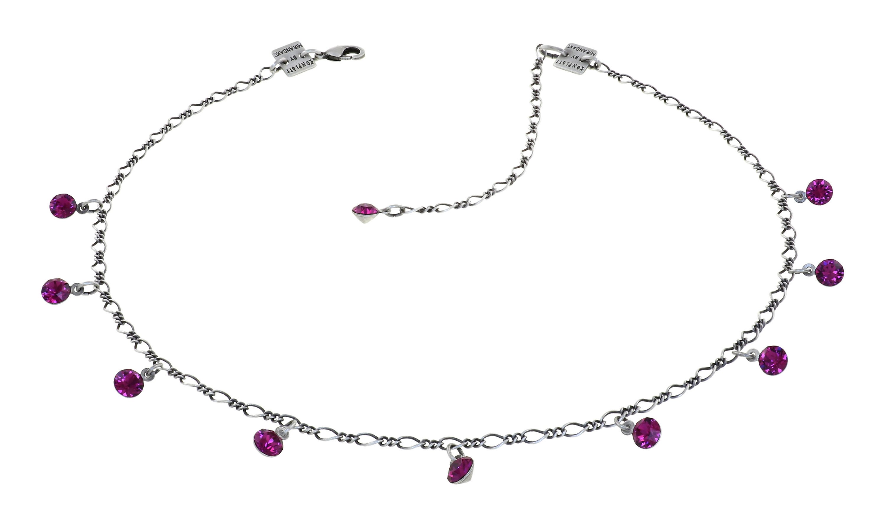 image for Necklace Tutui Collection Dark Rose fuchsia SS 24