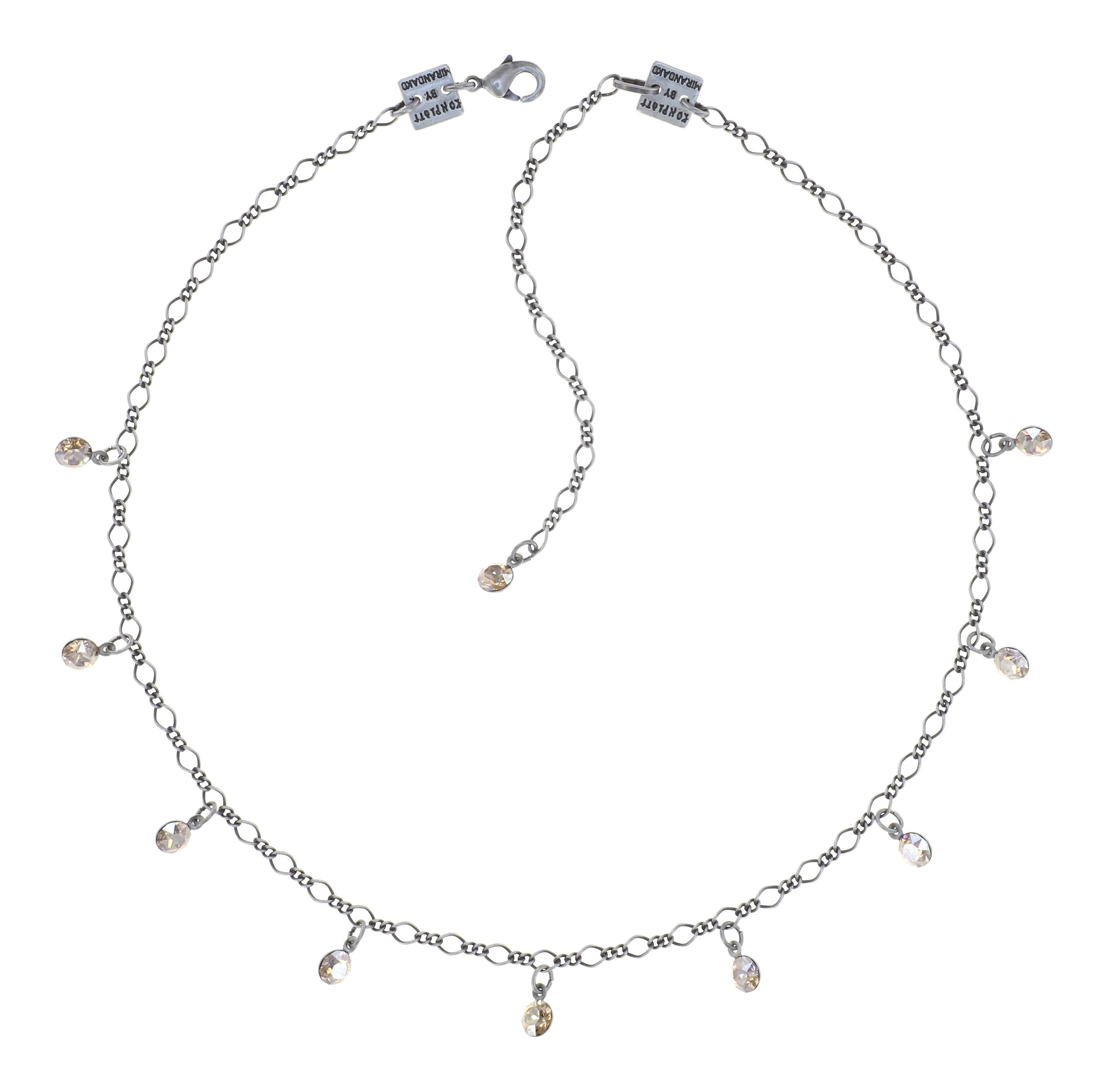 image for Necklace Tutui Collection Beige crystal golden shadow SS 24