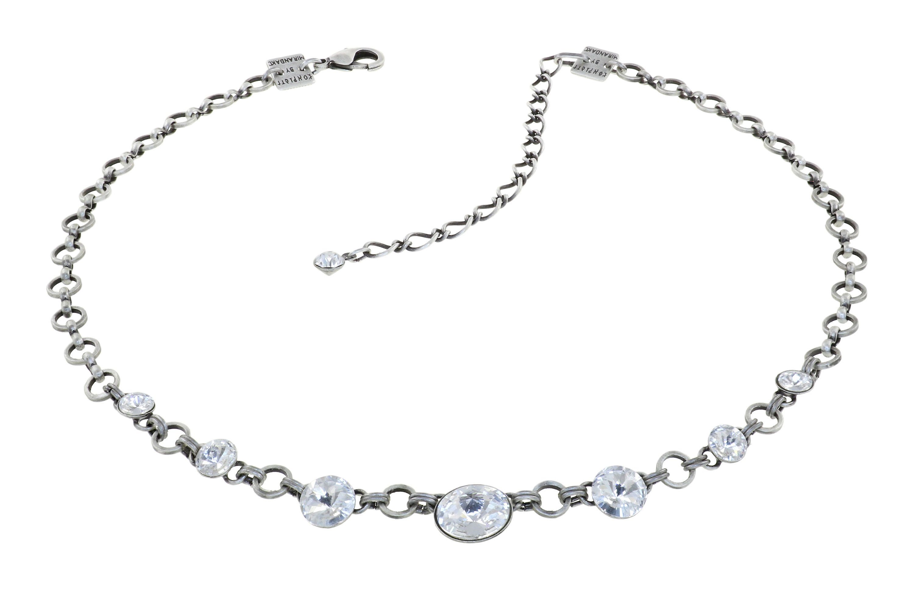 image for Necklace Rivoli White crystal 