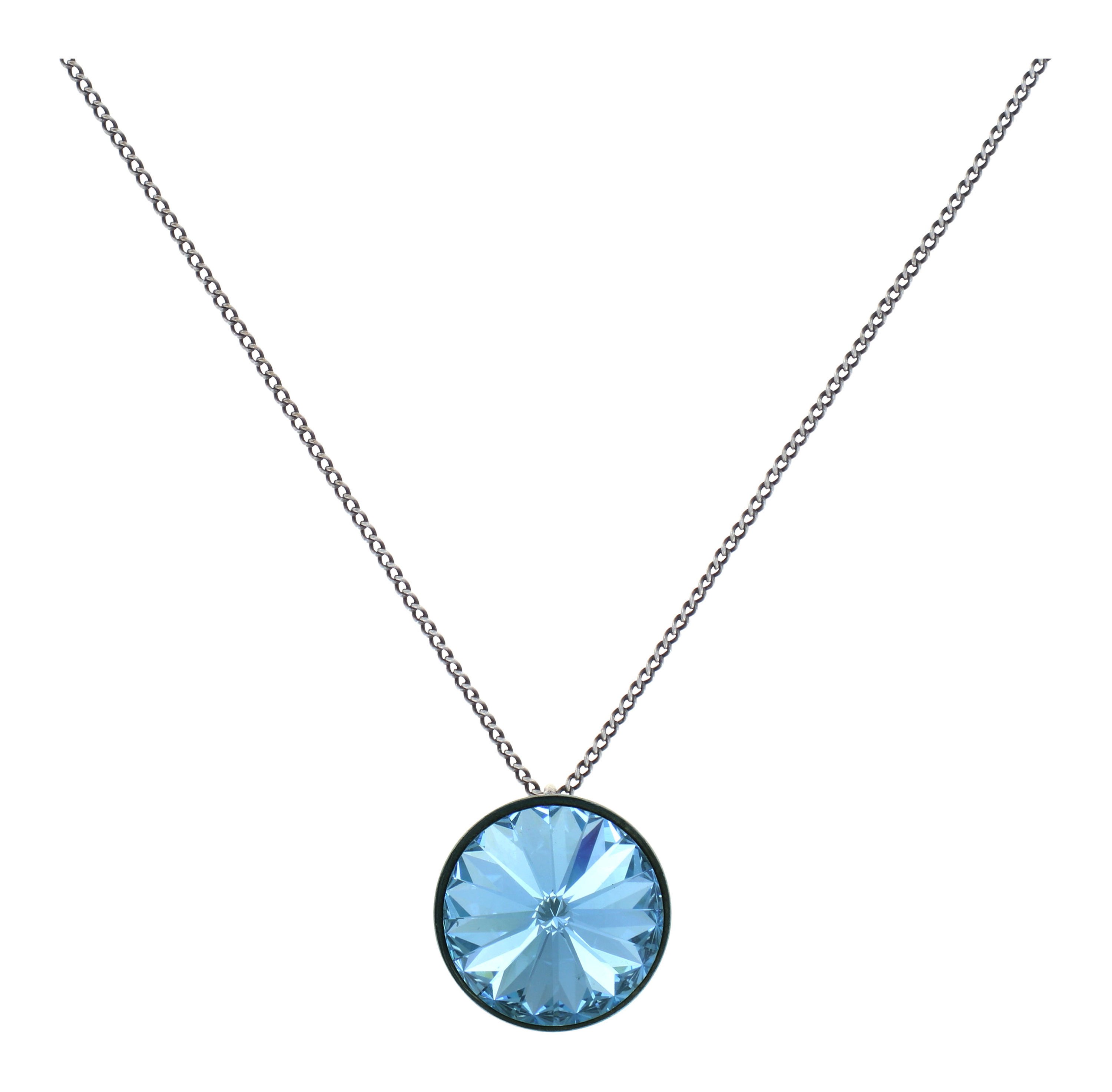 image for Necklace Pendant Rivoli Light Blue aquamarine 14mm
