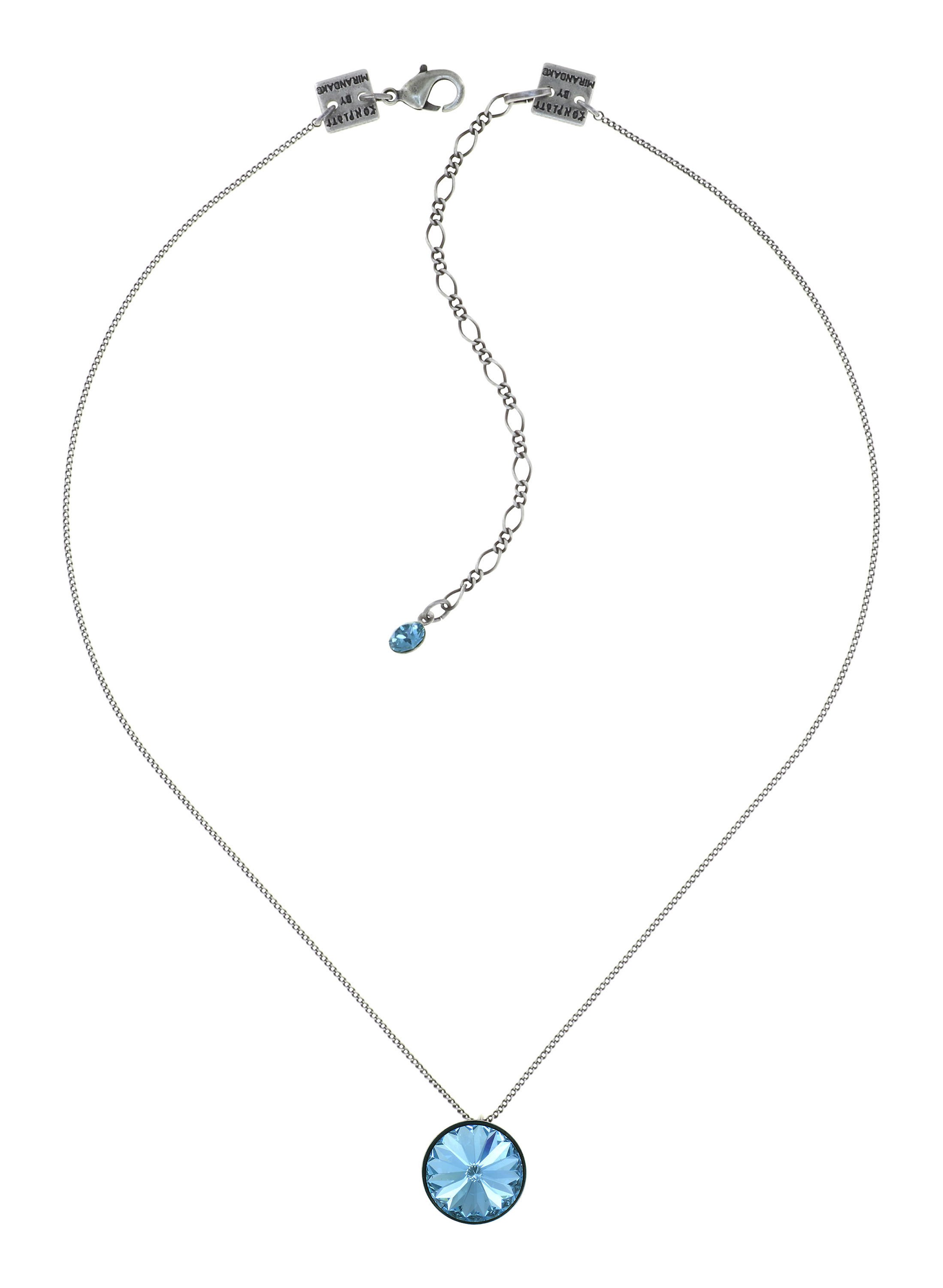 image for Necklace Pendant Rivoli Light Blue aquamarine 14mm