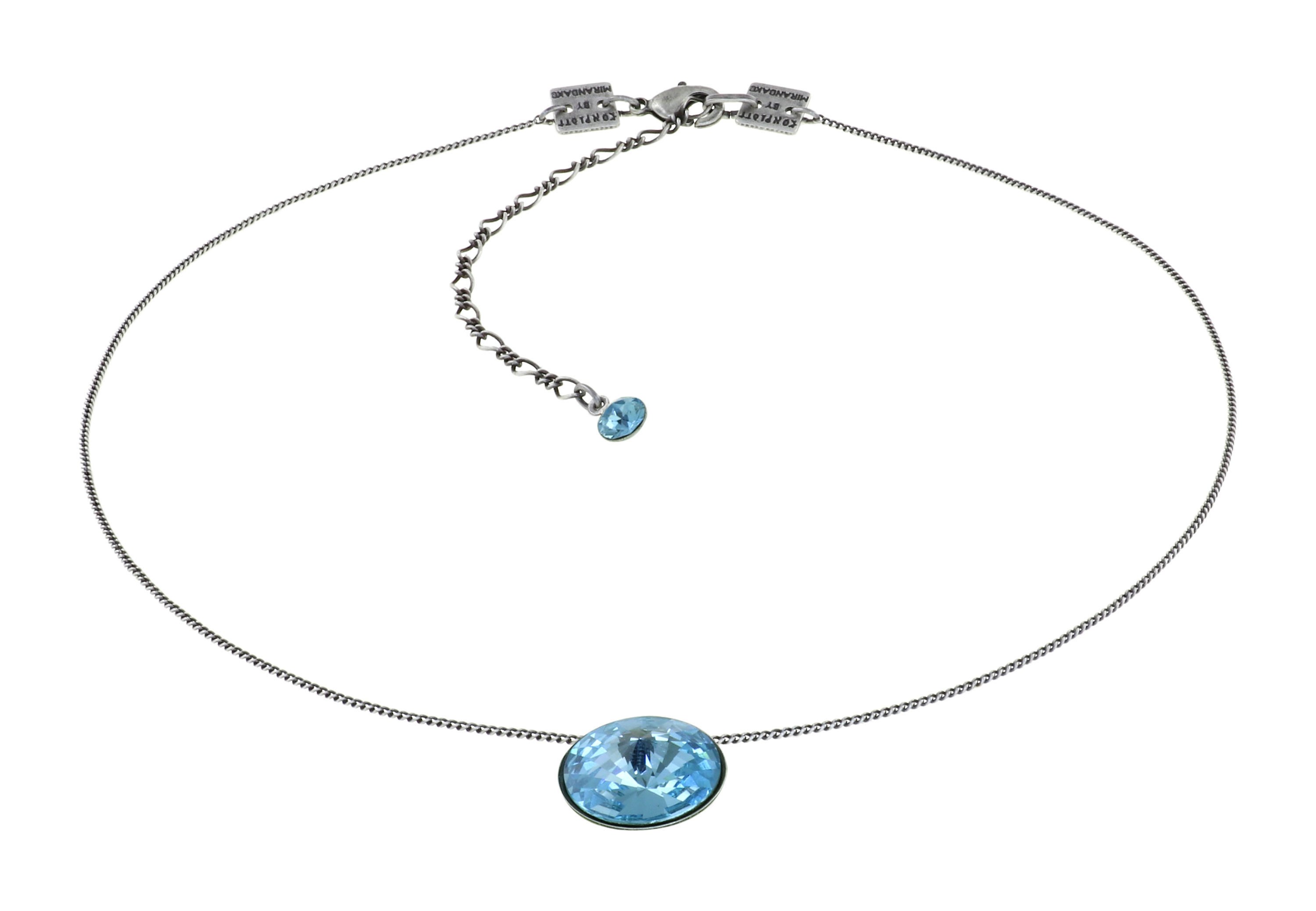image for Necklace Pendant Rivoli Light Blue aquamarine 14mm