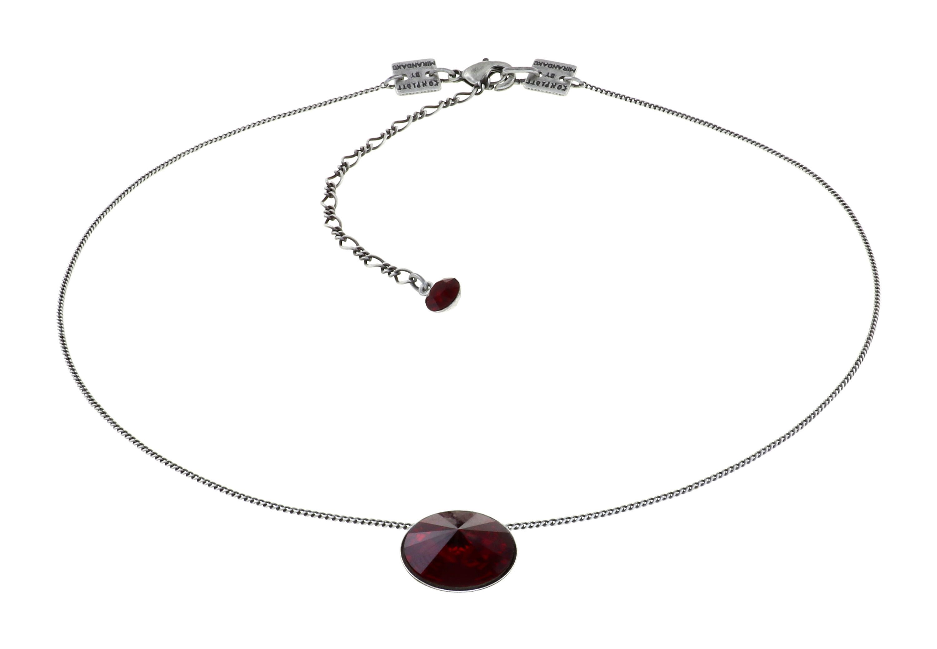 image for Necklace Pendant Rivoli Red siam 14mm