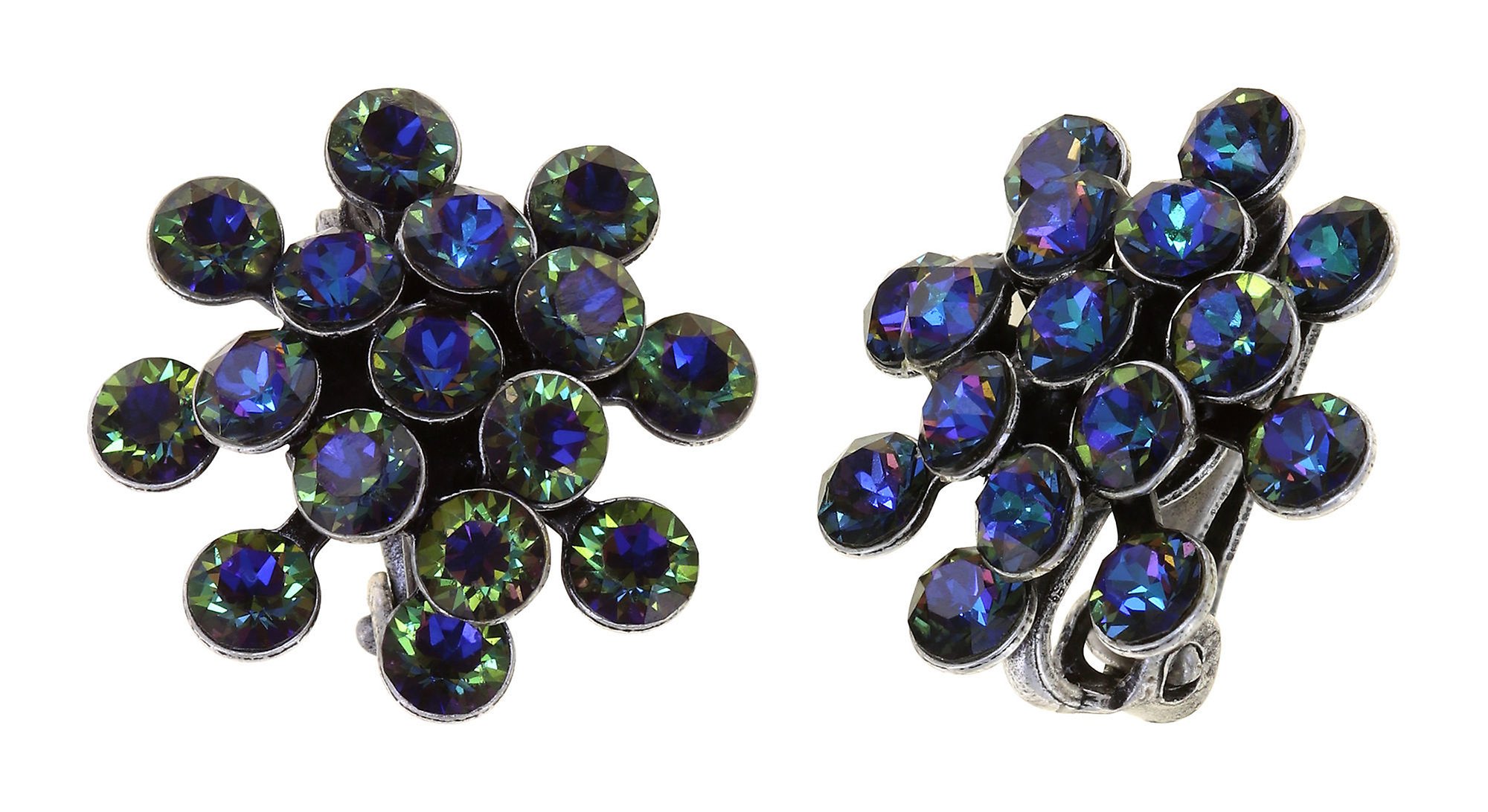 image for Earring Clip Magic Fireball Evening Sky green/lila mini