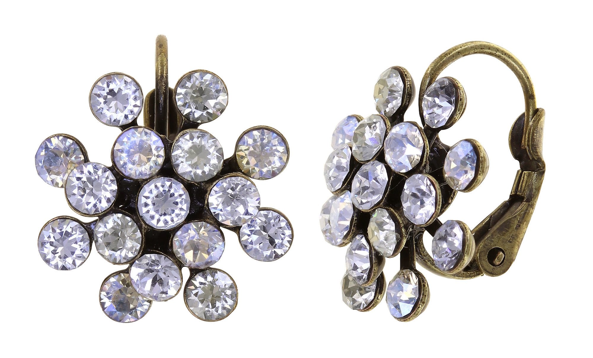 image for Earring Eurowire Magic Fireball Crystalline white mini