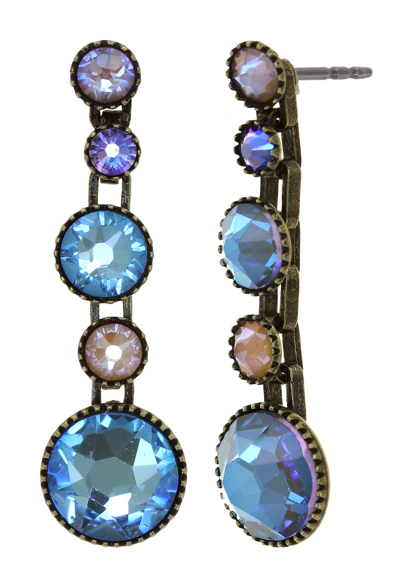 image pour Clou d'oreille pendant Water Cascade Plage Mer Soleil blue/brown 