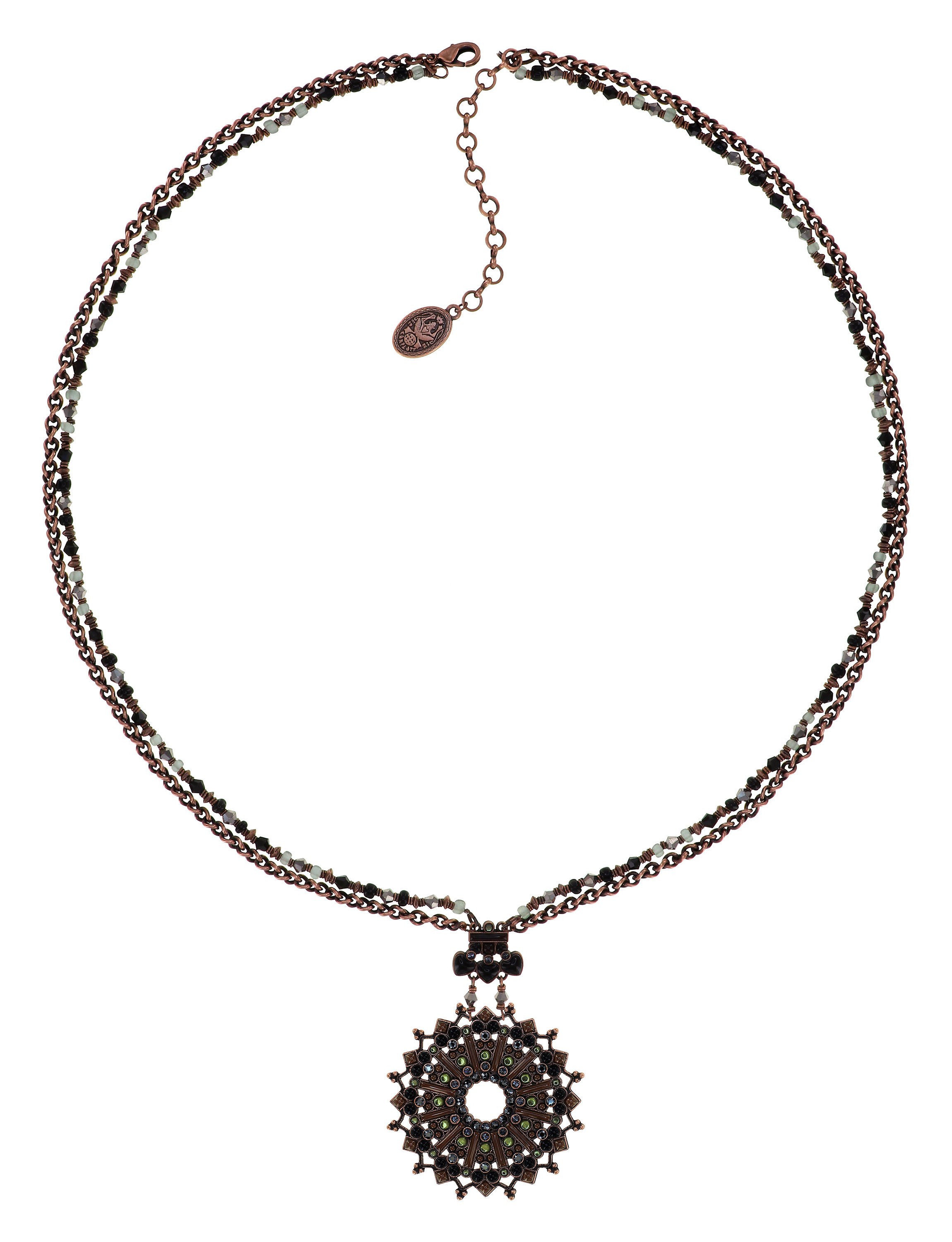 image for Necklace (Long) Mandala Black  large