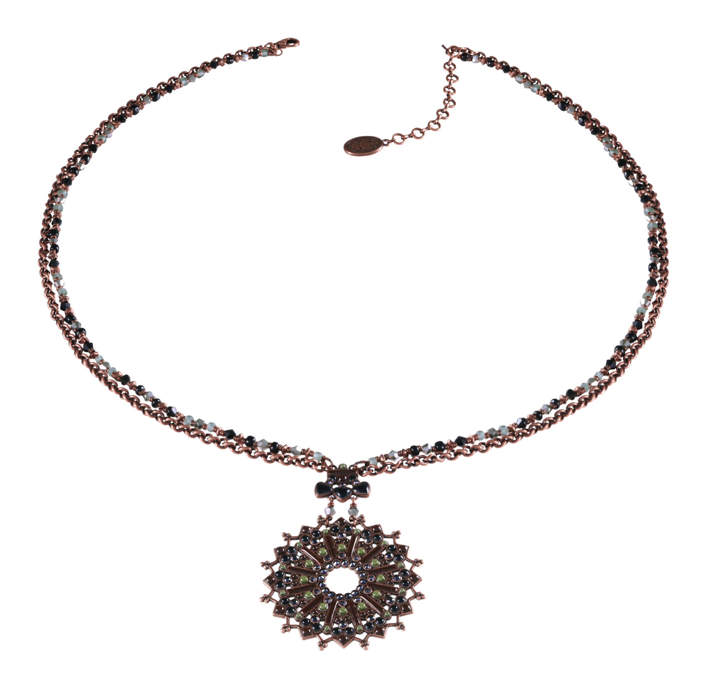 image pour Collier (long) Mandala Noir  large