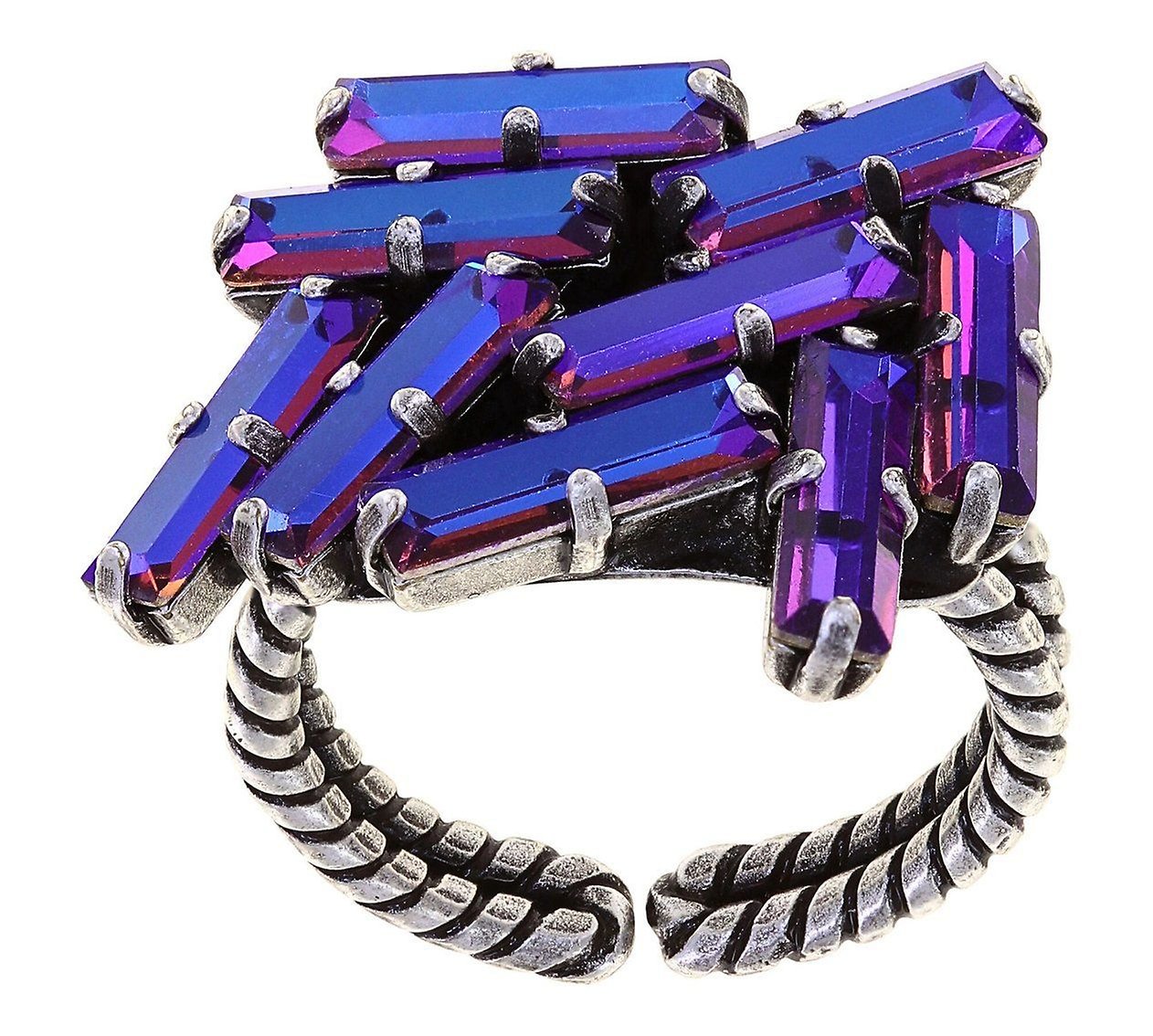 image pour Anneau Jumping Baguette Violet Feu pink/lila 