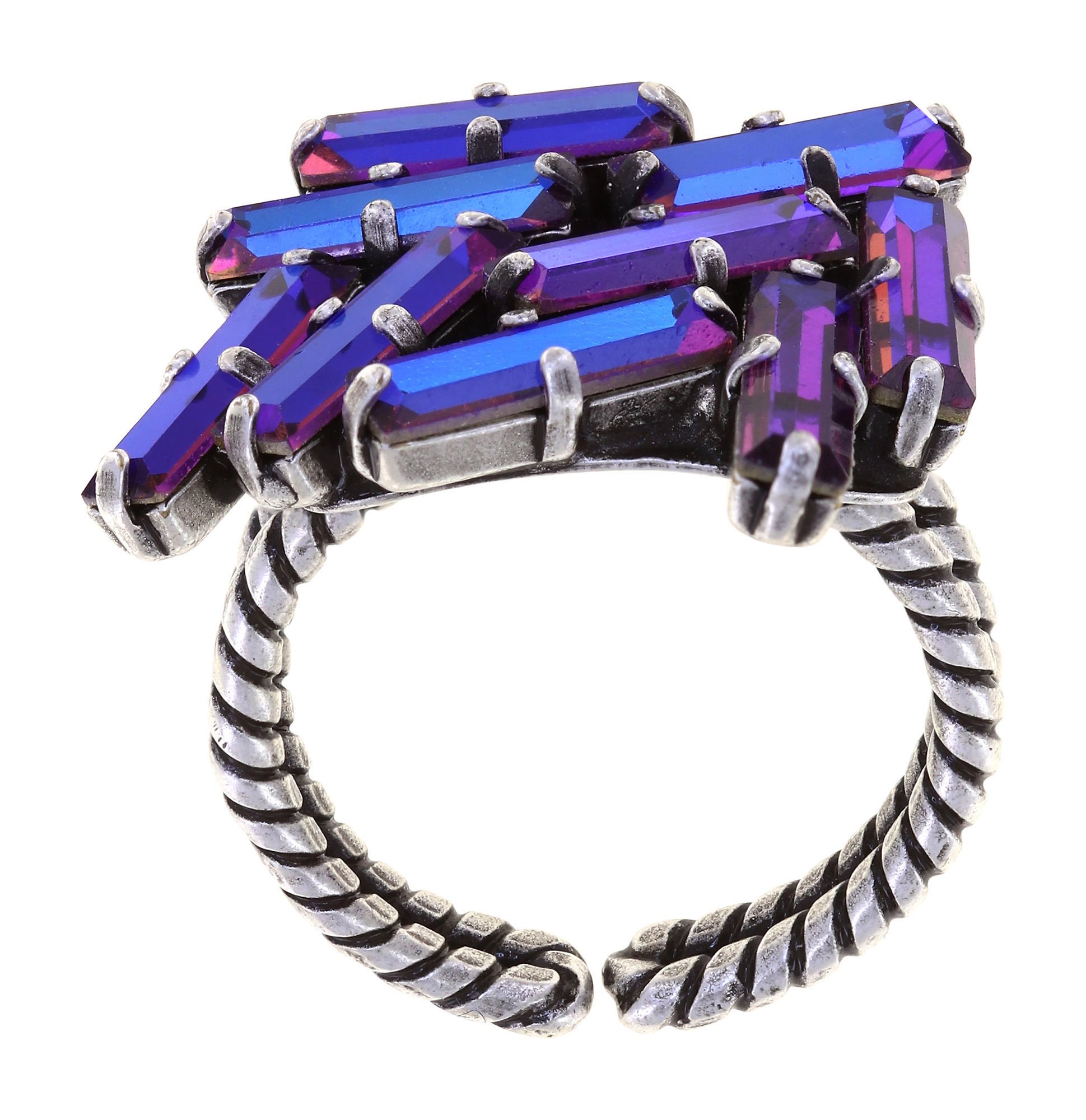 image pour Anneau Jumping Baguette Violet Feu pink/lila 