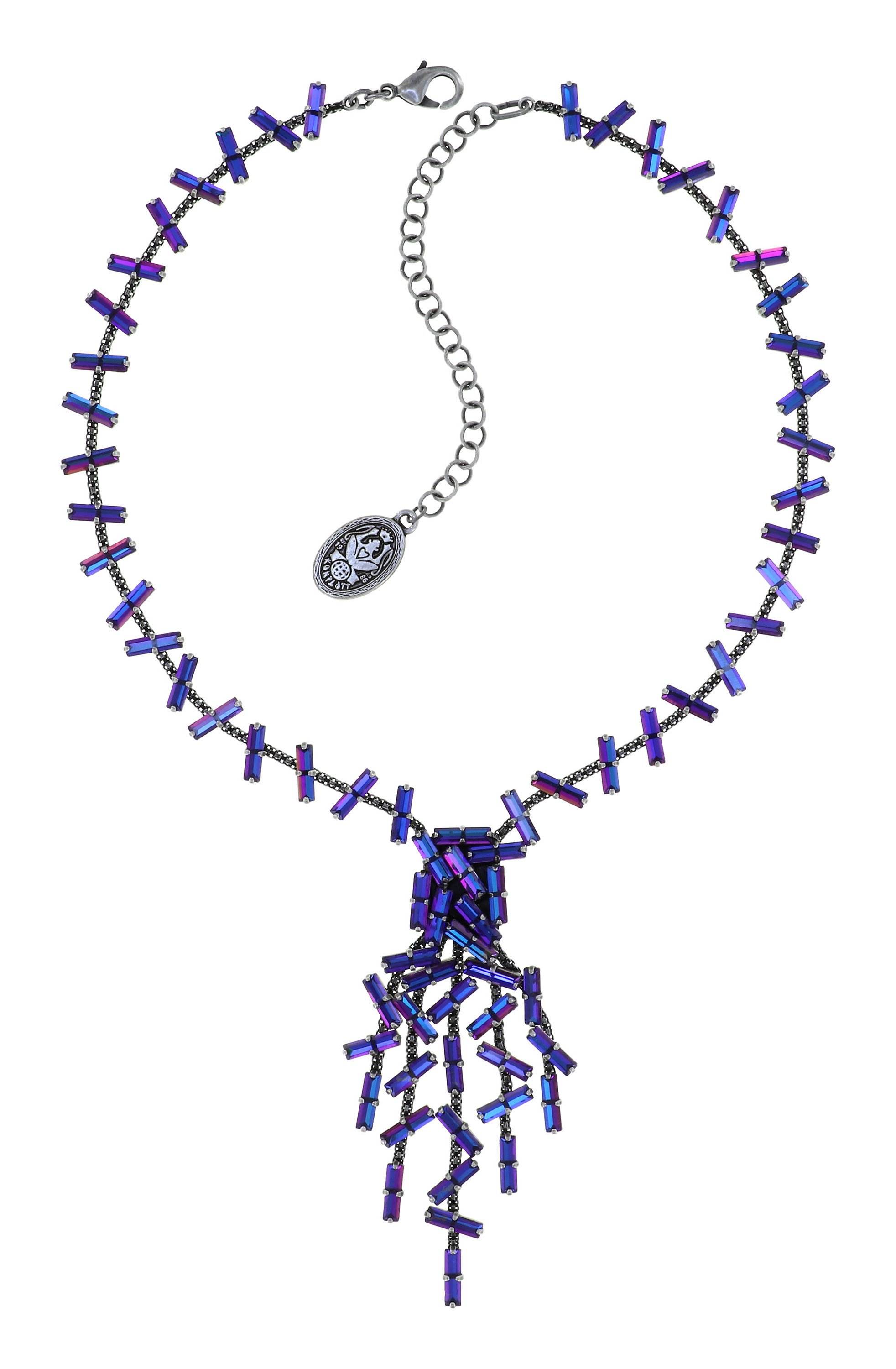 image pour Collier Jumping Baguette Violet Feu pink/lila 