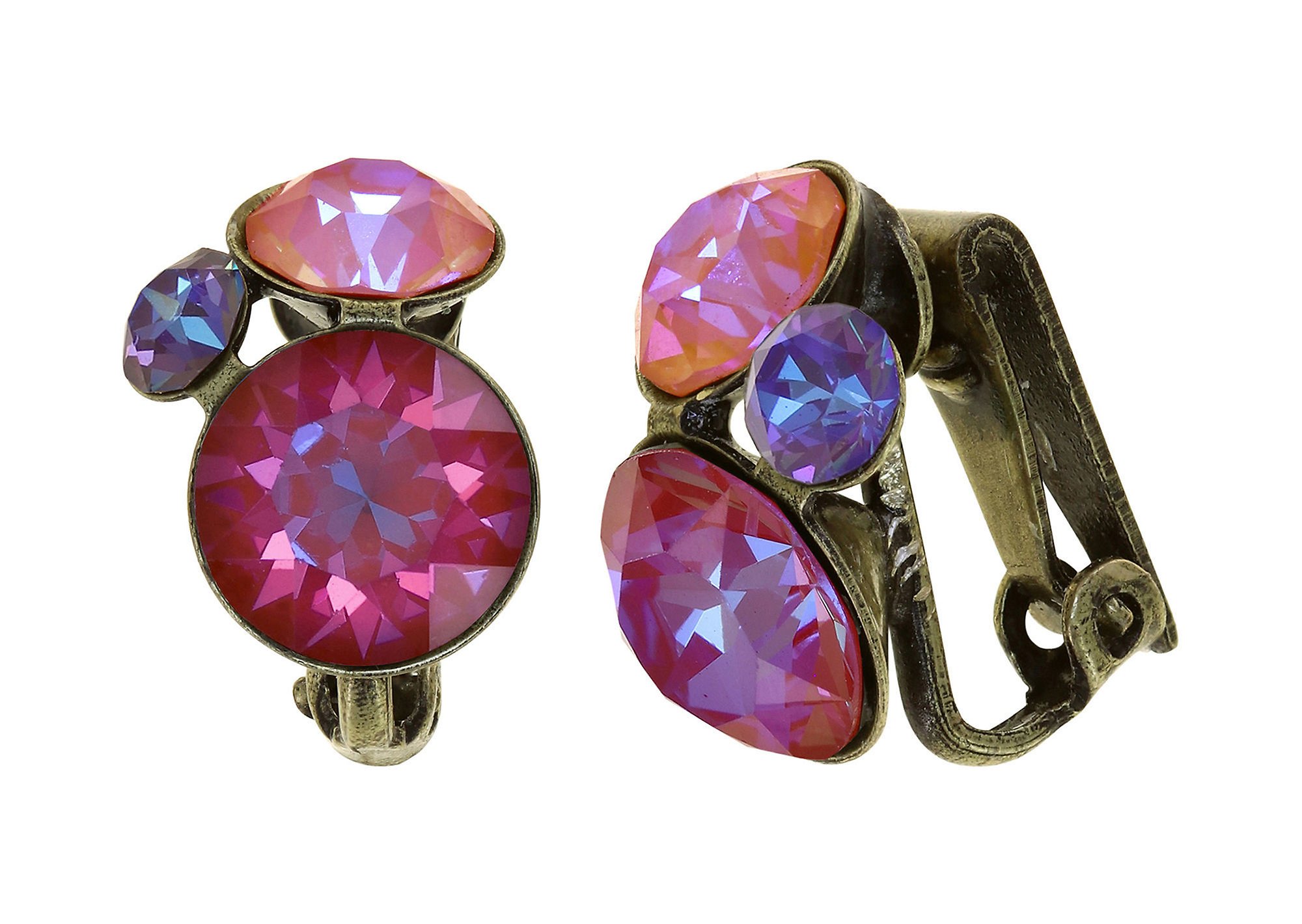 image for Earring Clip Disco Star Unicorn pastel multi 