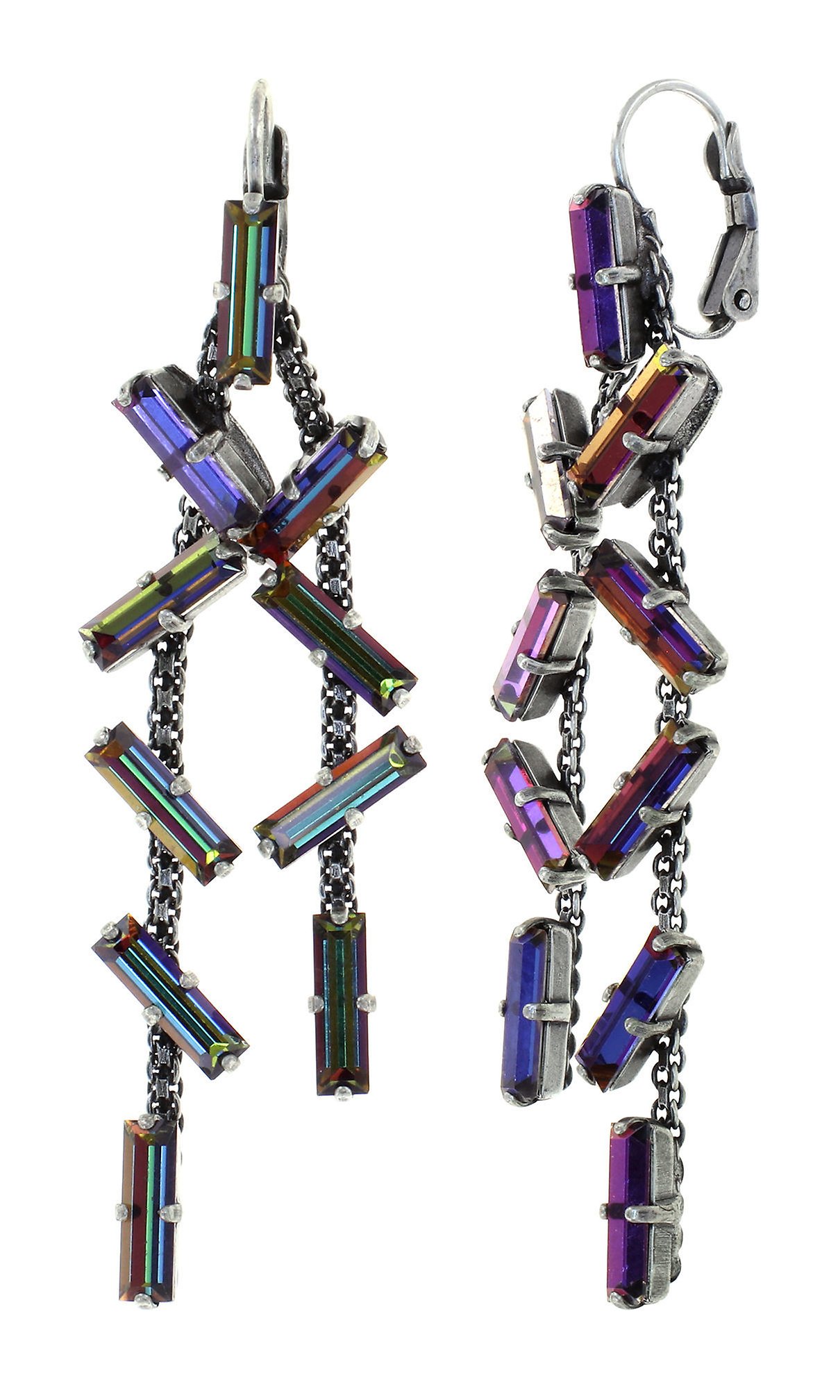 Bild für Ohrringe Brisur Jumping Baguette Feuer Violett Pink / lila 