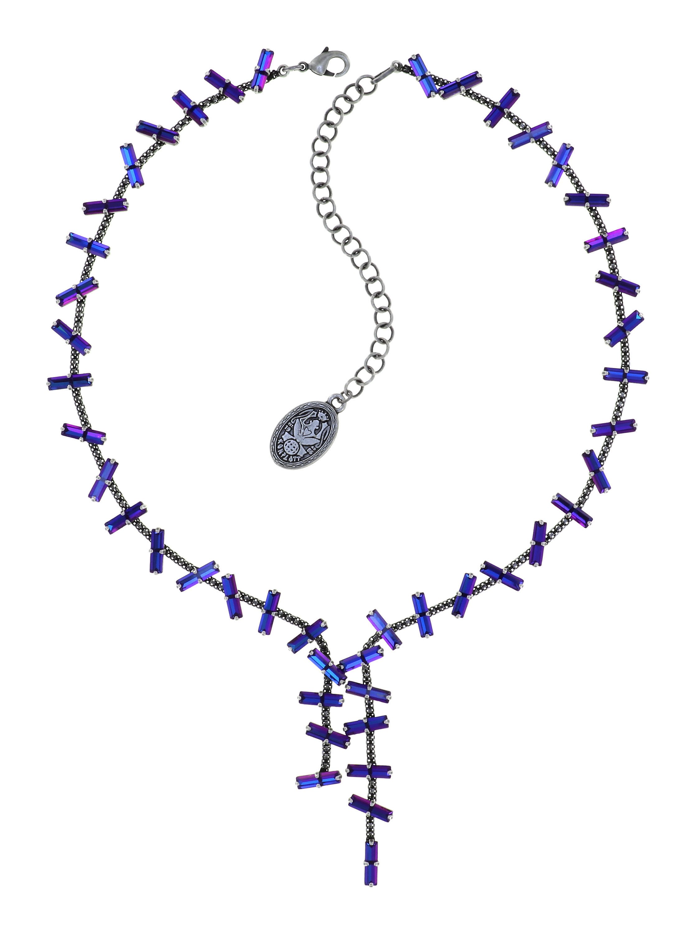 image pour Collier Jumping Baguette Violet Feu pink/lila 