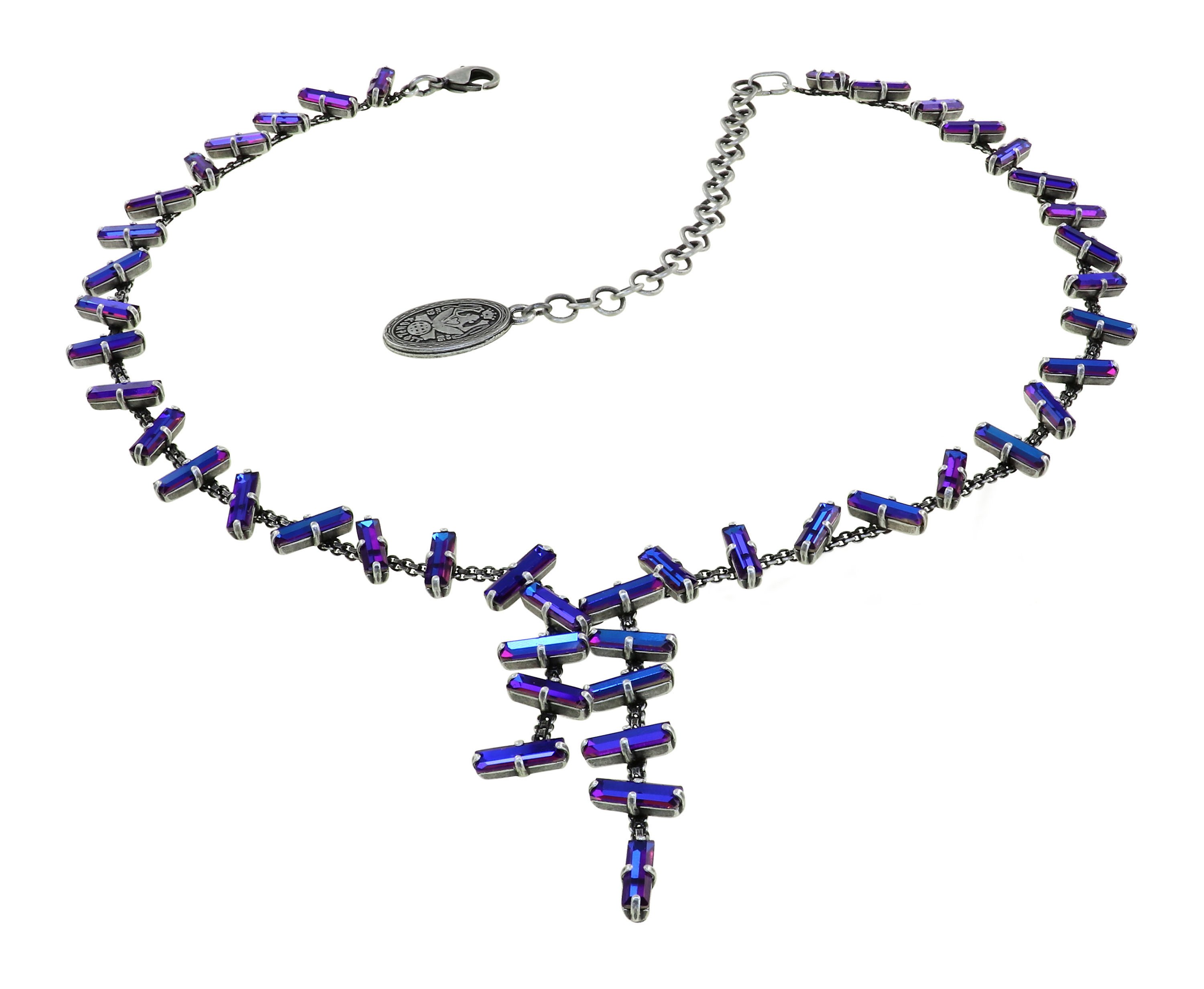 image pour Collier Jumping Baguette Violet Feu pink/lila 