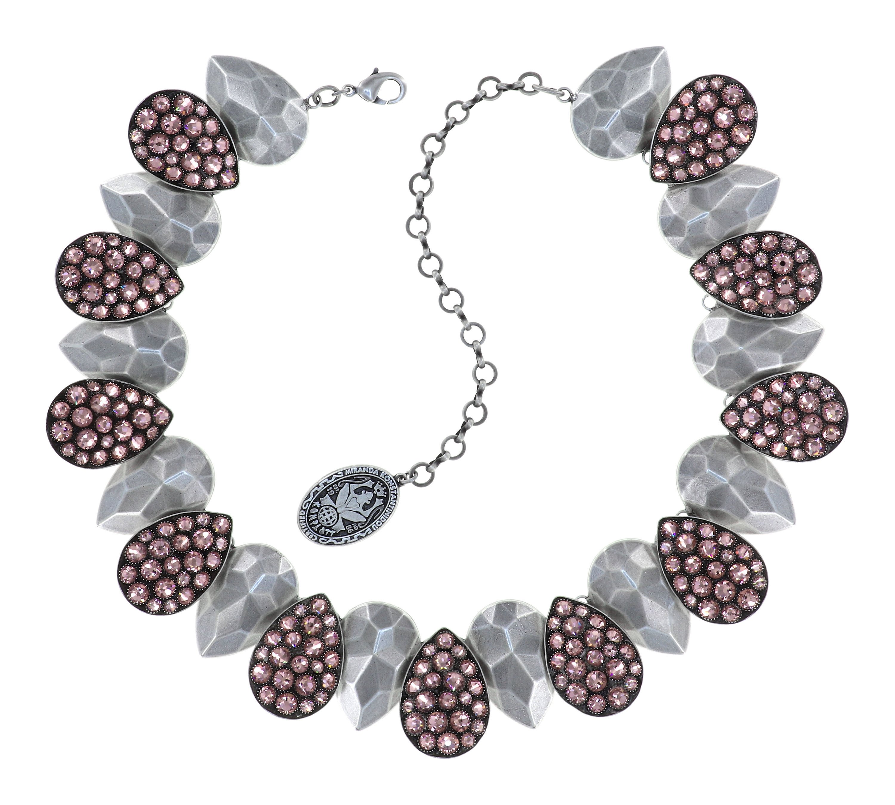 image for Necklace collier Tears of Joy Skin Shine vintage rose size L