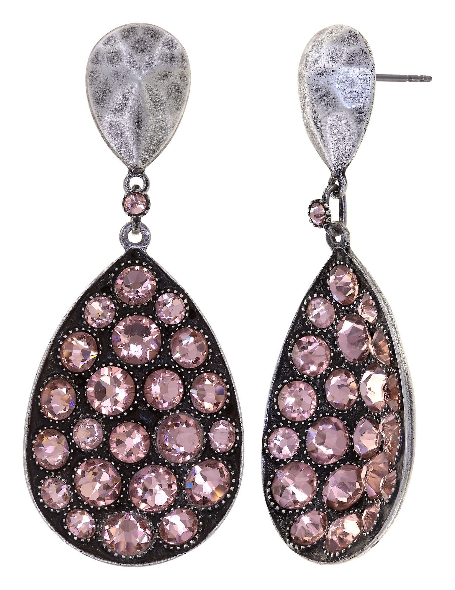 image for Earring Stud Dangling Tears of Joy Skin Shine vintage rose size L